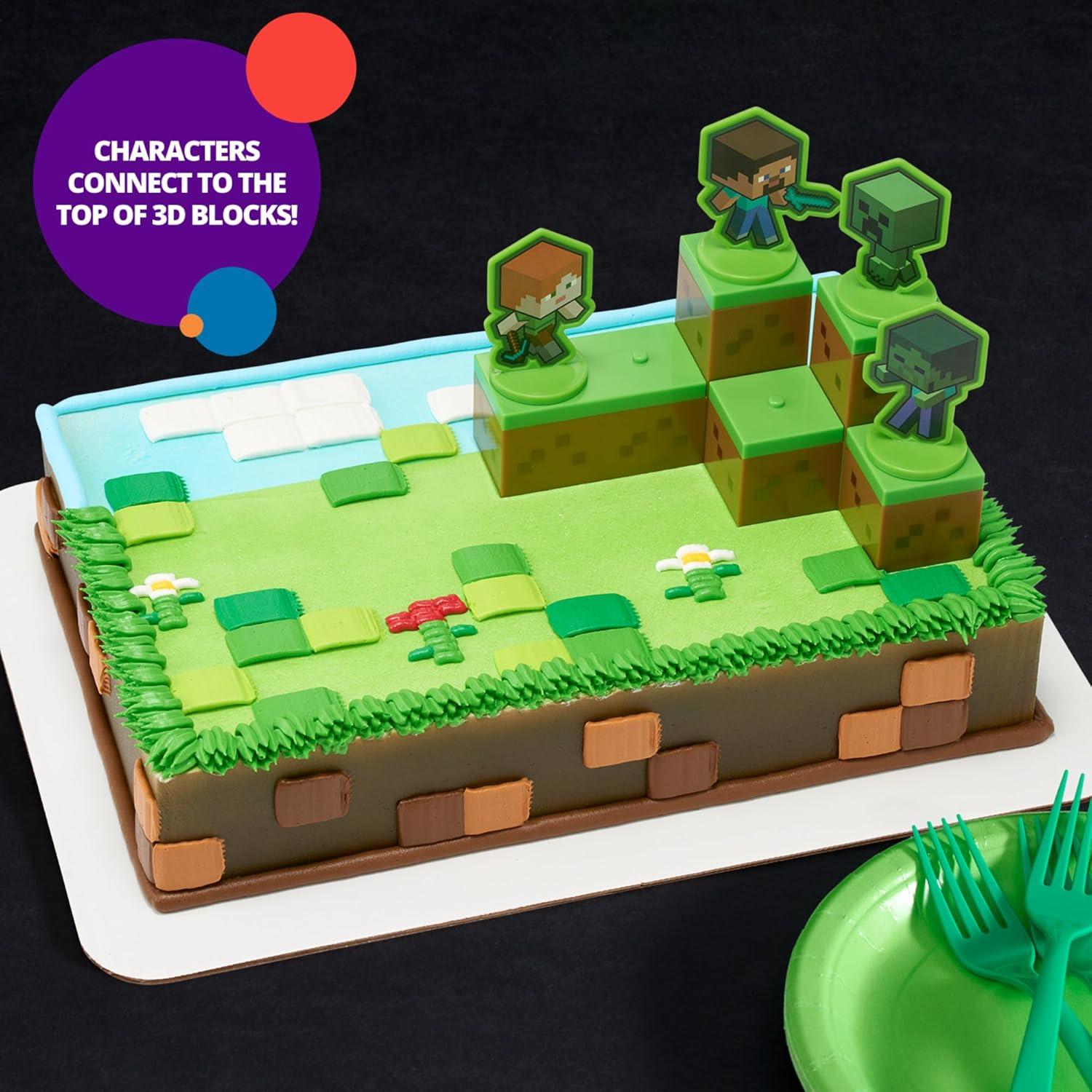 Adorno de Pastel DecoSet Minecraft Mobs Beware 6 Piezas