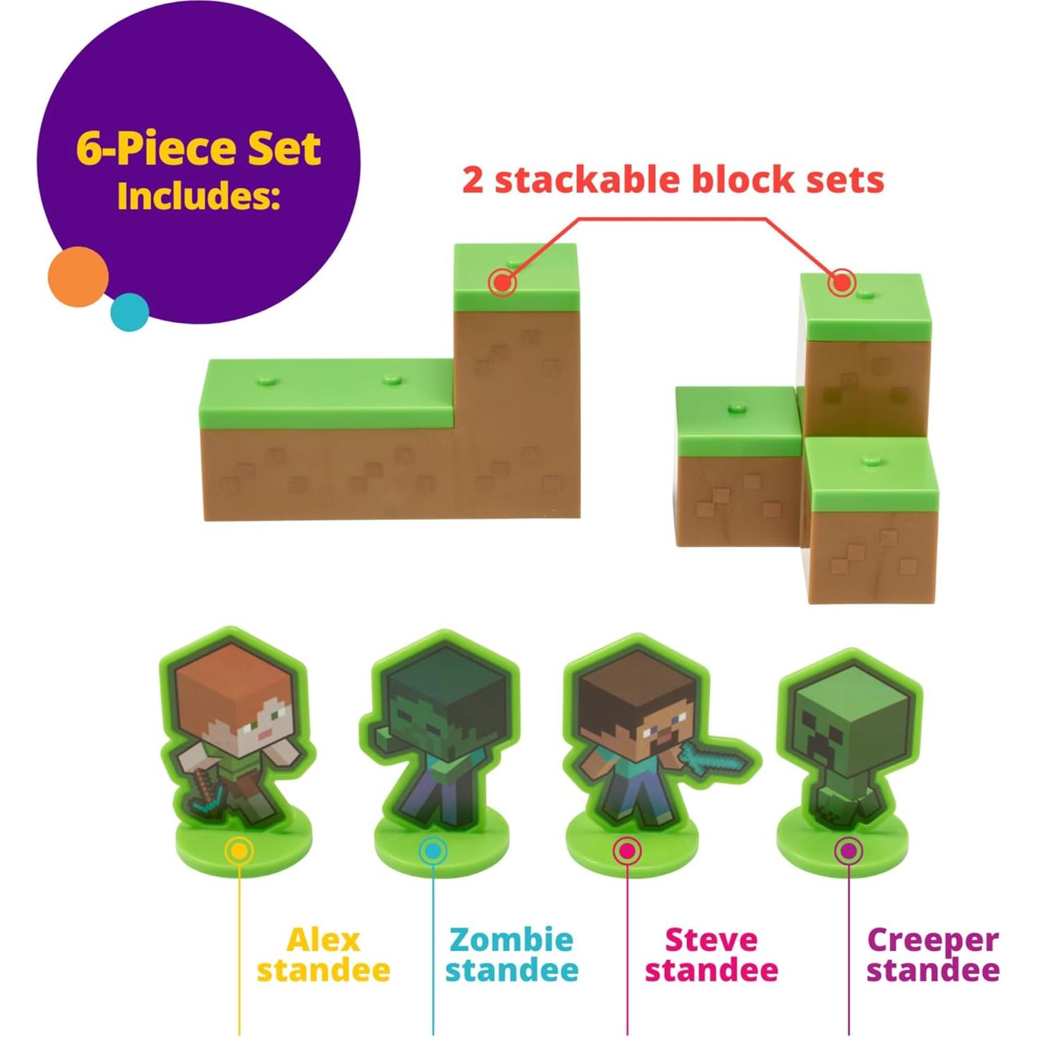 Adorno de Pastel DecoSet Minecraft Mobs Beware 6 Piezas