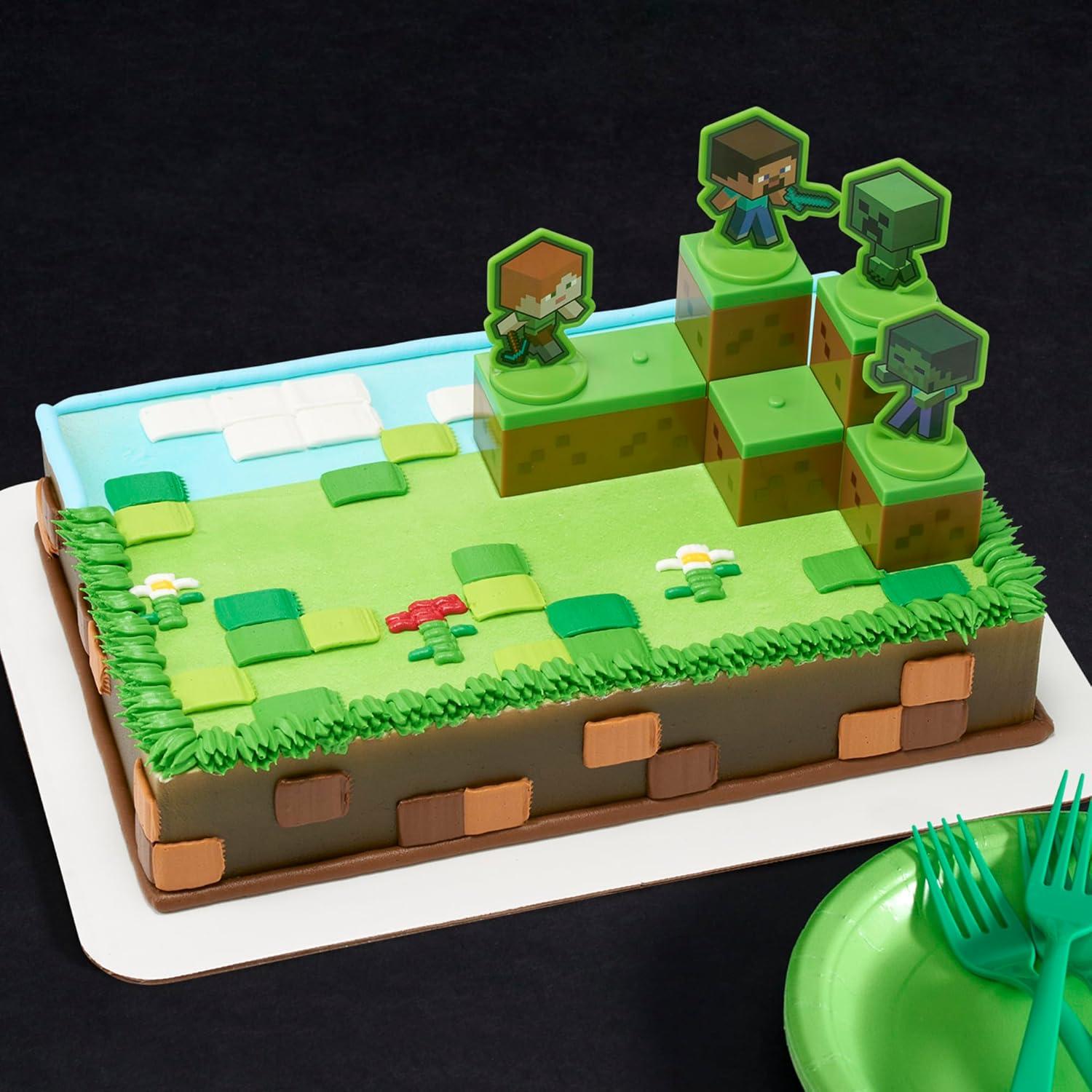 Adorno de Pastel DecoSet Minecraft Mobs Beware 6 Piezas