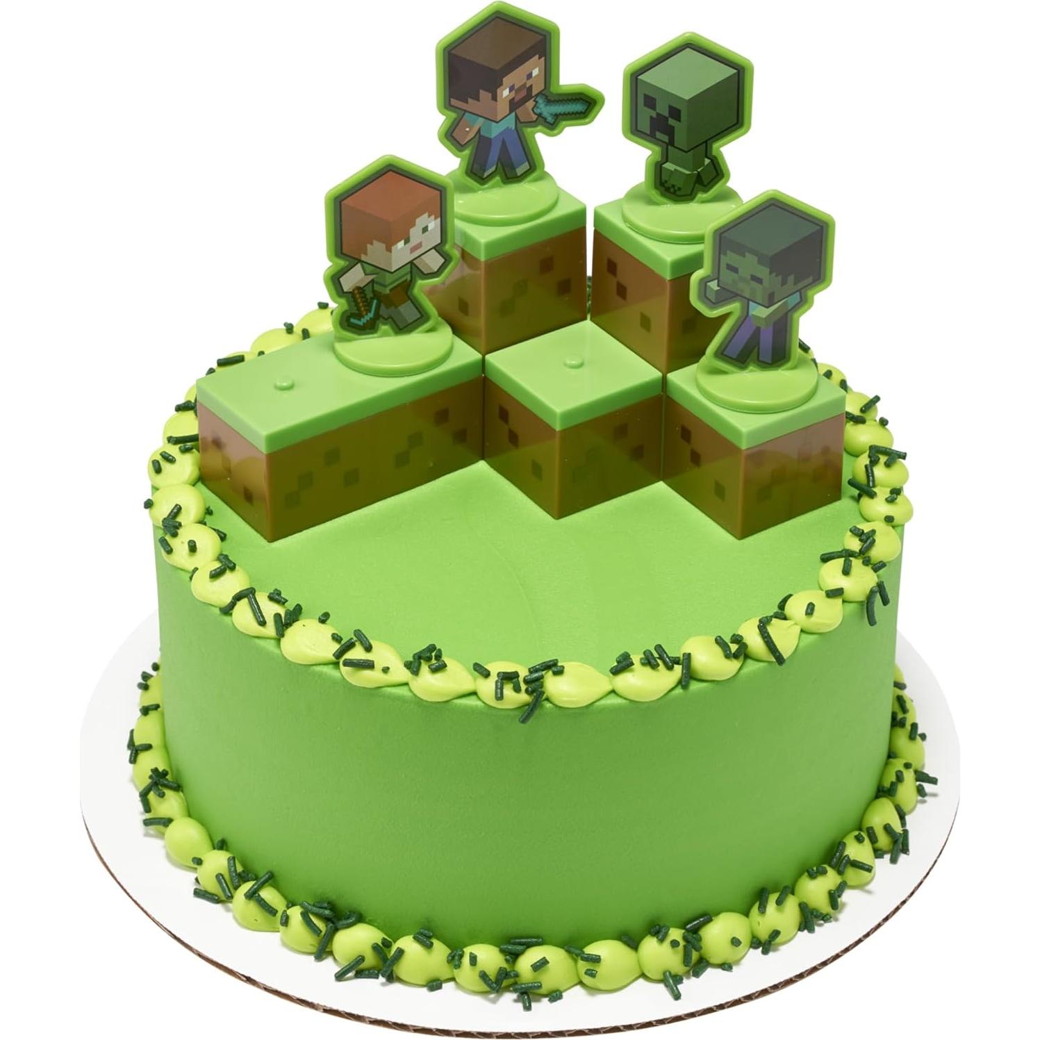 Adorno de Pastel DecoSet Minecraft Mobs Beware 6 Piezas
