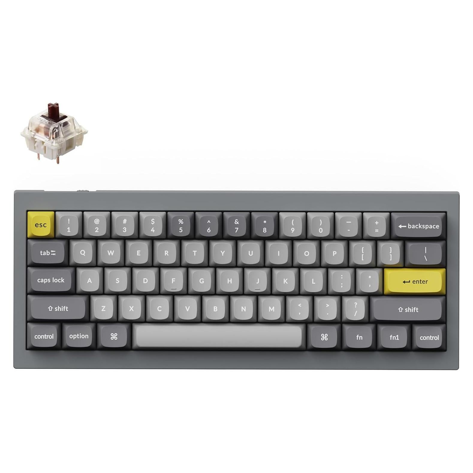 Teclado Mecánico Keychron Q4 60% Programable USB-C Gris