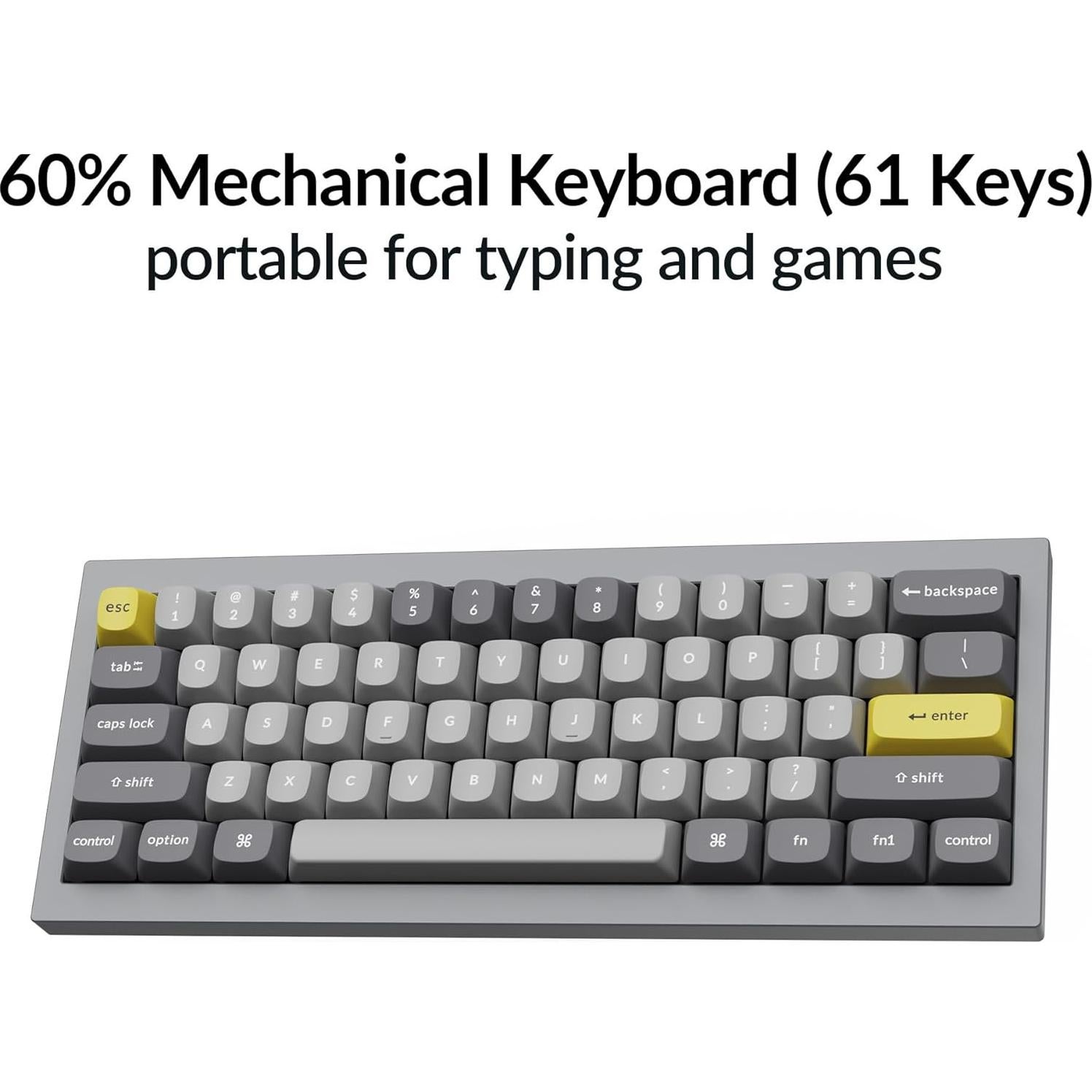Teclado Mecánico Keychron Q4 60% Programable USB-C Gris