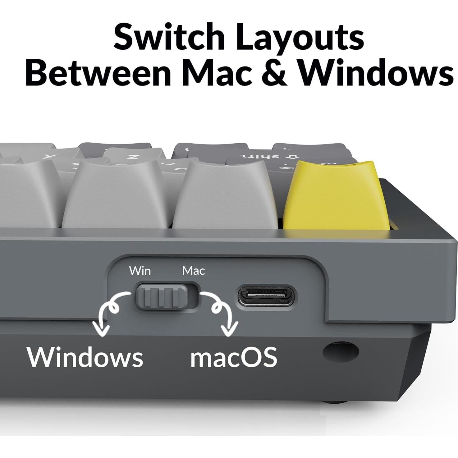 Teclado Mecánico Keychron Q4 60% Programable USB-C Gris