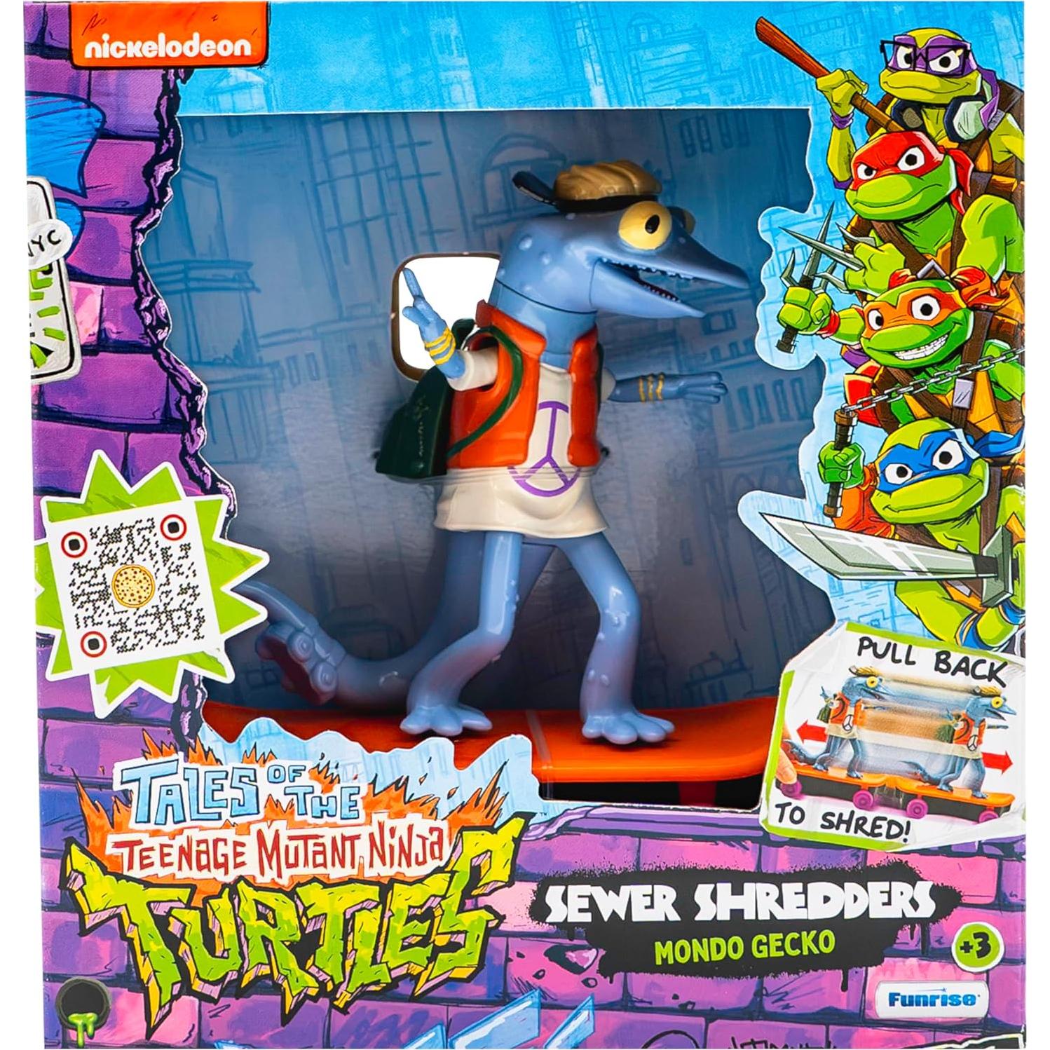Juguete Patineta TMNT Mondo Gecko 12,7 cm para Niños 3+