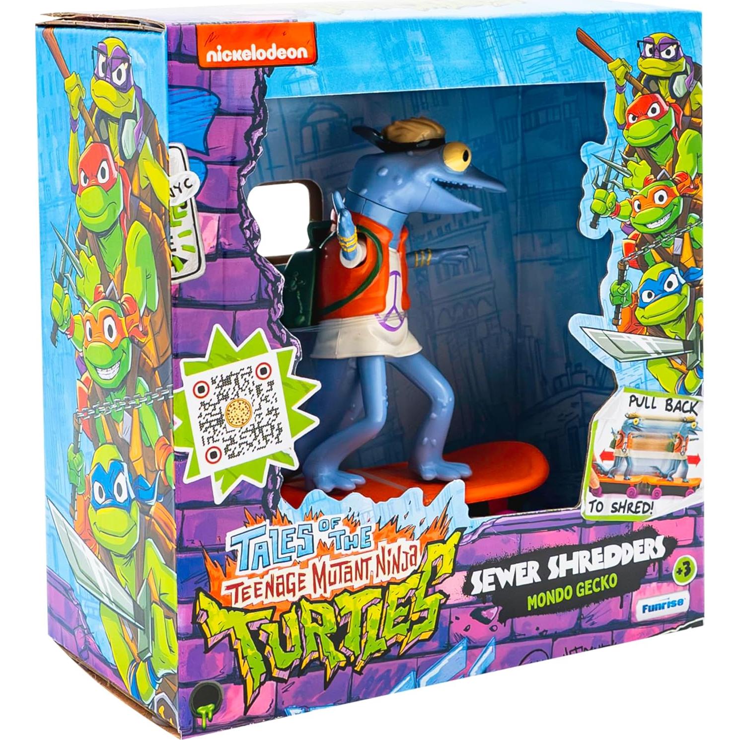 Juguete Patineta TMNT Mondo Gecko 12,7 cm para Niños 3+