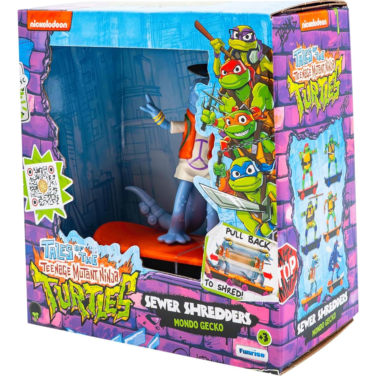 Juguete Patineta TMNT Mondo Gecko 12,7 cm para Niños 3+