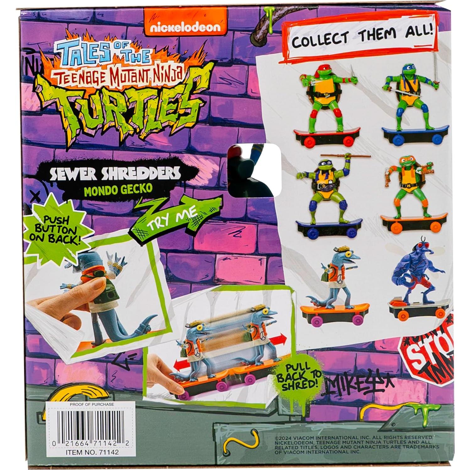 Juguete Patineta TMNT Mondo Gecko 12,7 cm para Niños 3+
