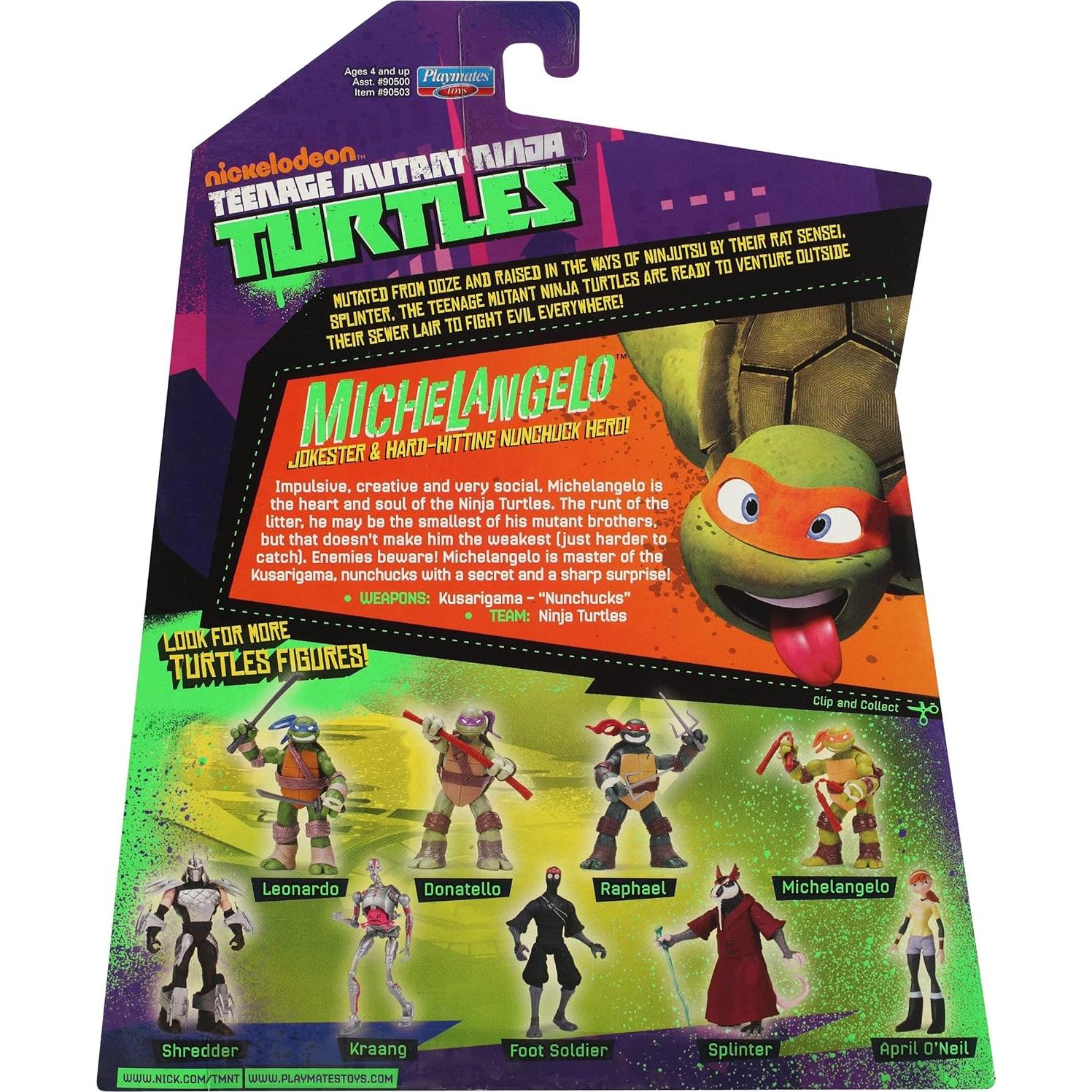 Figura de Acción Tortugas Ninja Michelangelo 10,8 cm