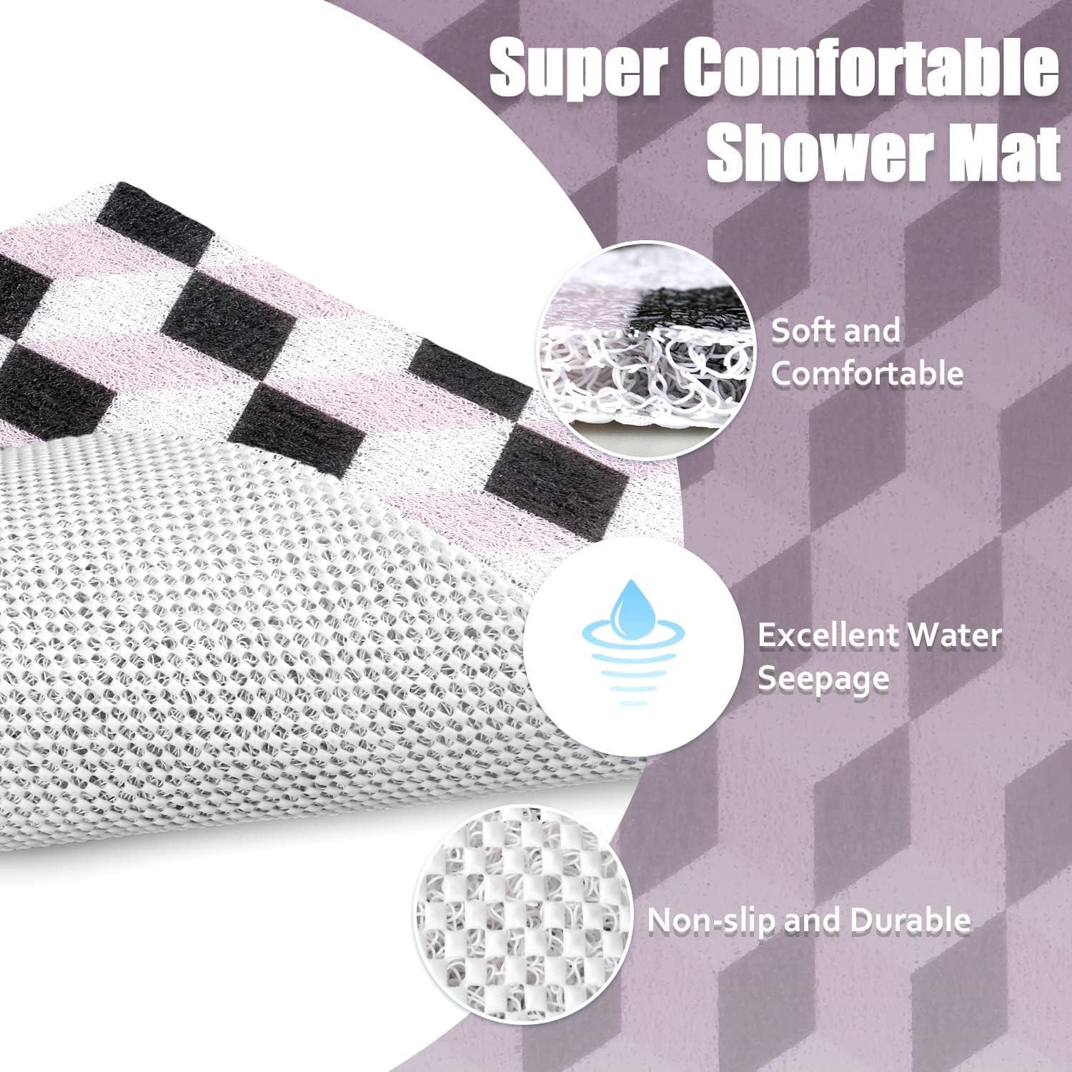 Alfombra de Ducha Antideslizante ZOESOE 60x60 cm PVC