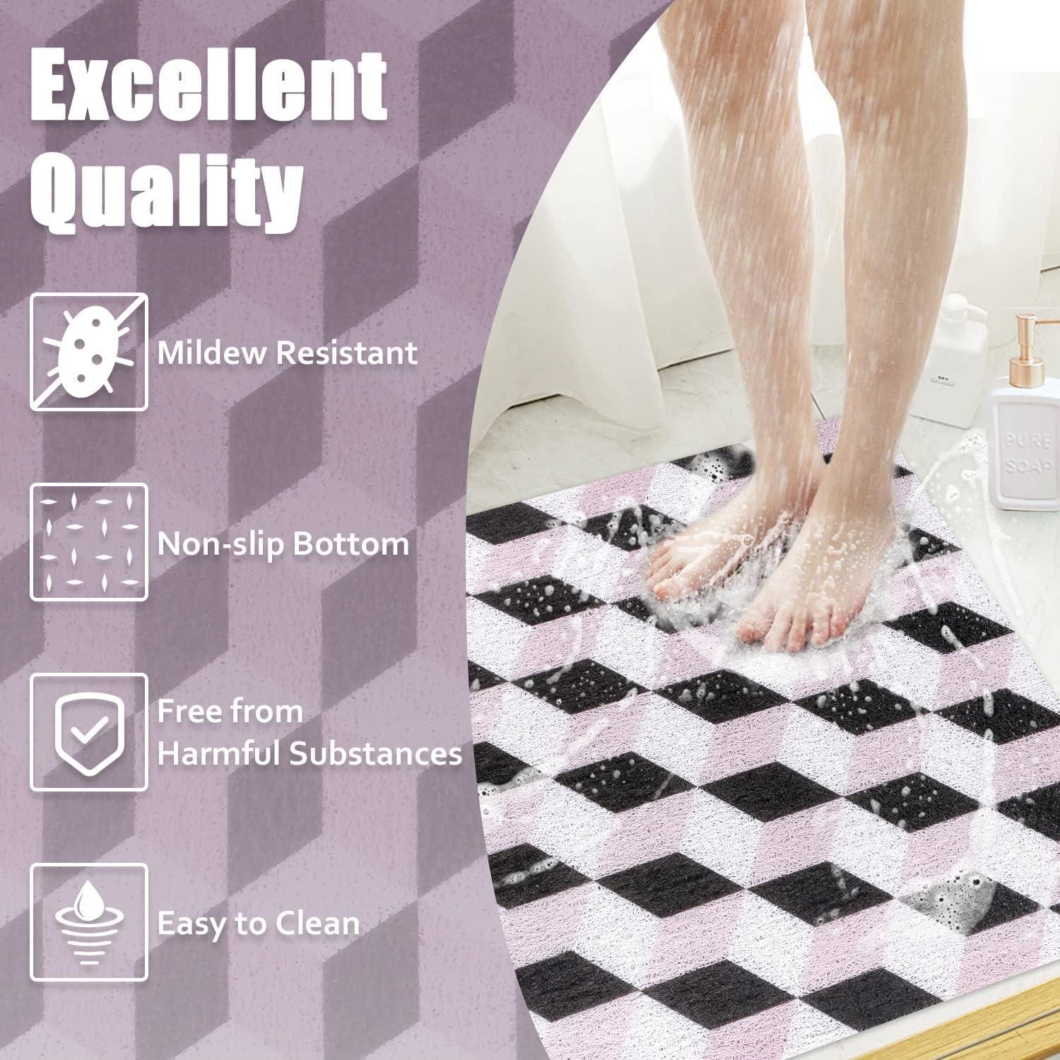 Alfombra de Ducha Antideslizante ZOESOE 60x60 cm PVC