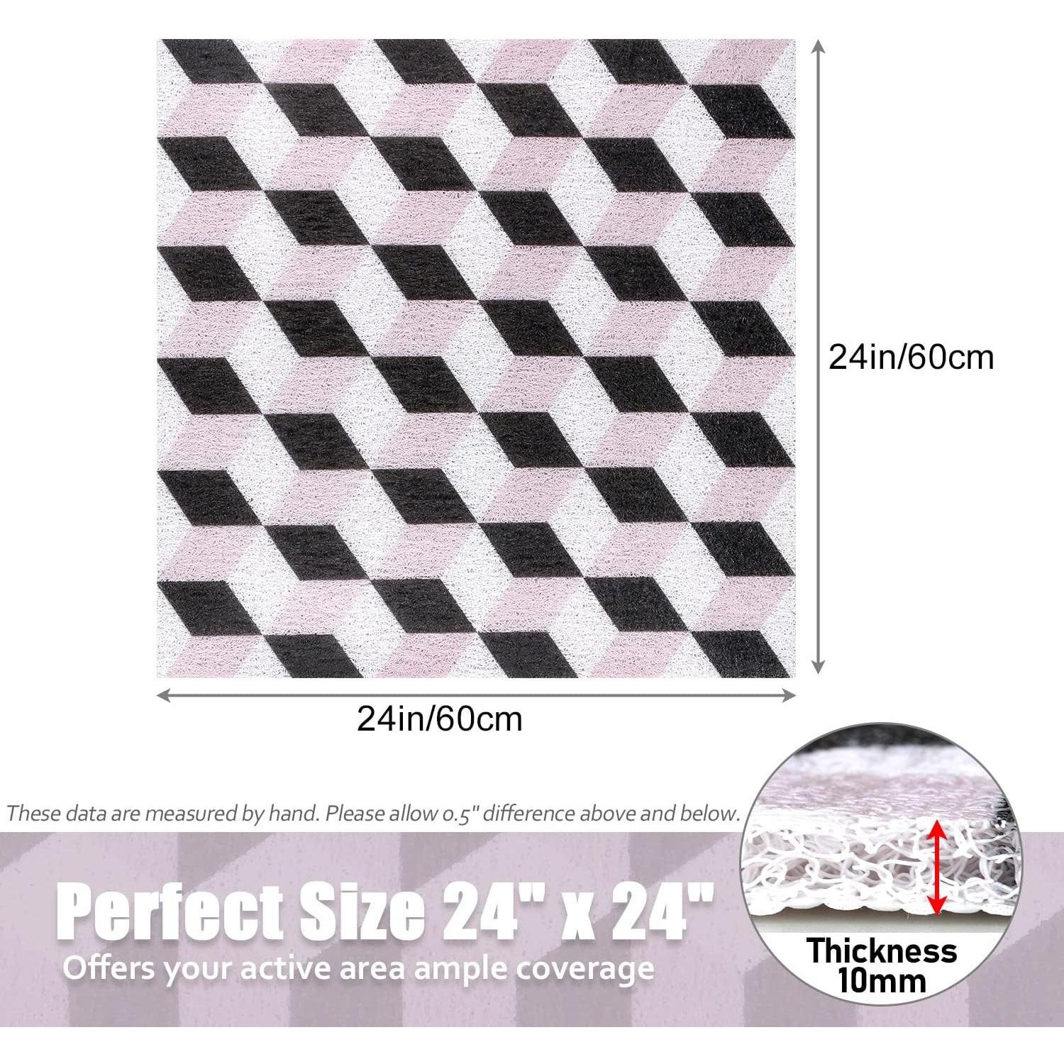 Alfombra de Ducha Antideslizante ZOESOE 60x60 cm PVC