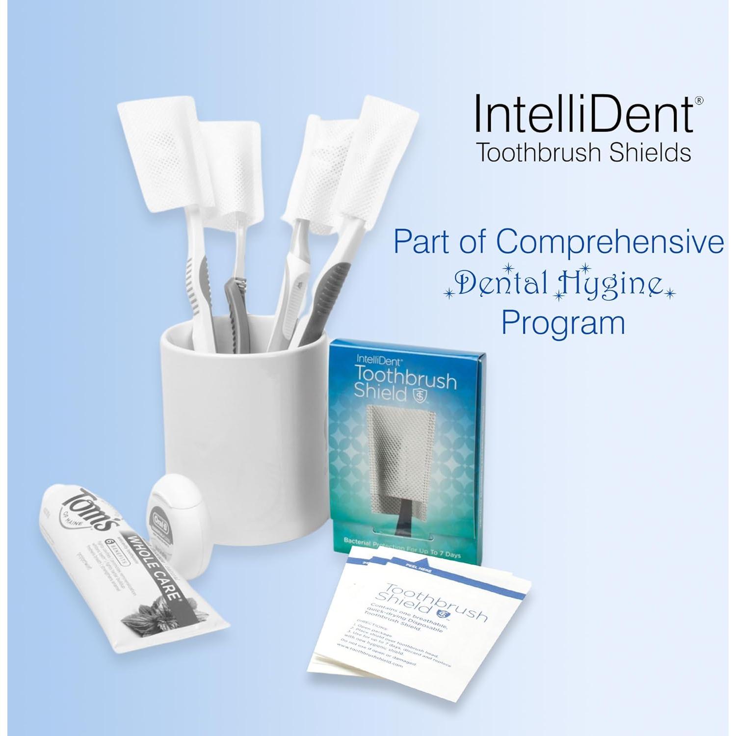 Toothbrush Shields - Pack of 3 Toothbrush Head Cover Caps - Breathable, Quick-Drying & Disposable - Perfect for Travel, Home & Office Use