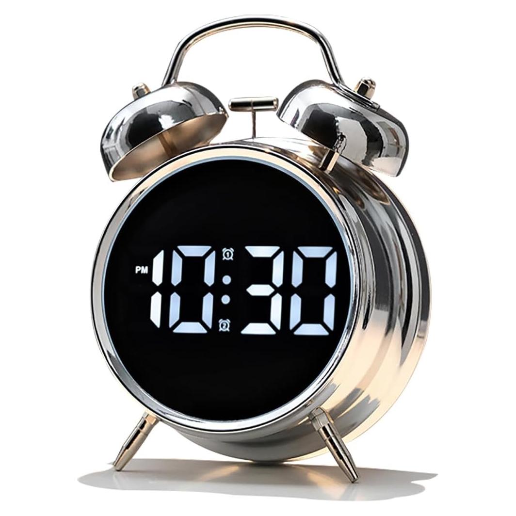 Reloj Despertador Digital JouJong 4" Alarma Ruidosa Retro