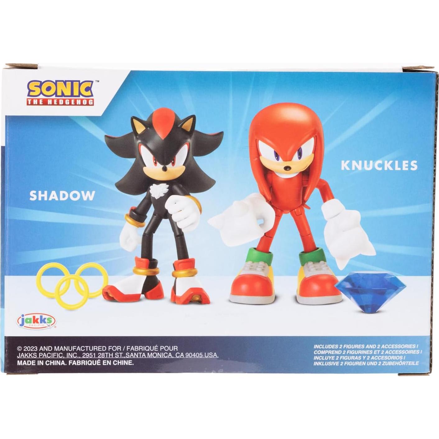 Figuras de Acción Sonic 2 Pack Knuckles y Shadow 10 cm