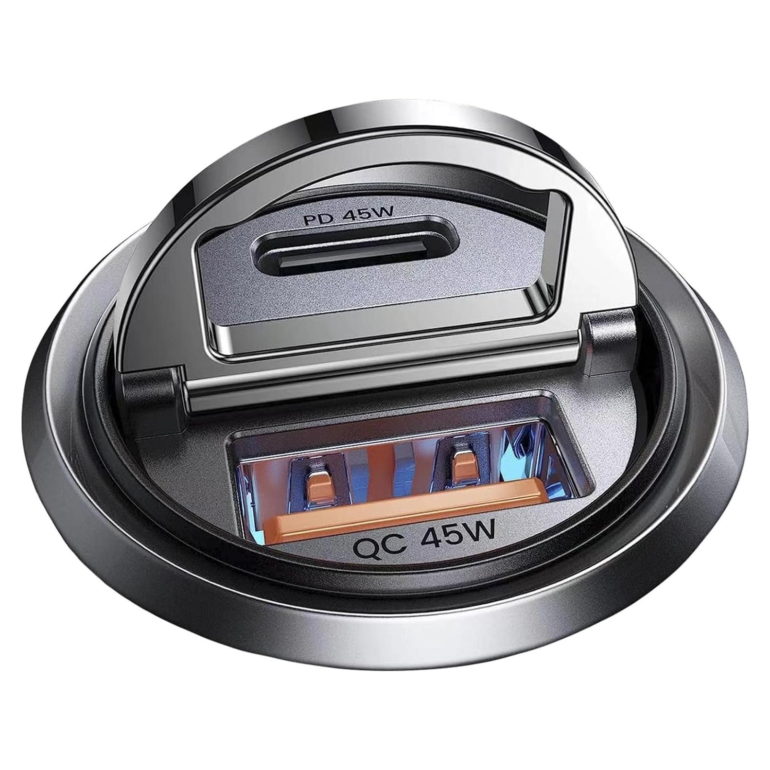 Cargador de coche MRGLAS 90W USB C PD45W QC3.0 Doble Puerto