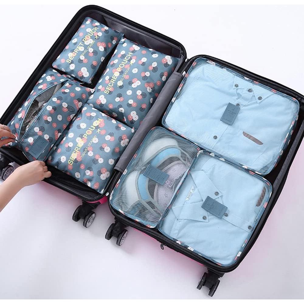 Conjunto de 7 Cubos de Empaque Fxkoolr - Impermeables Azul