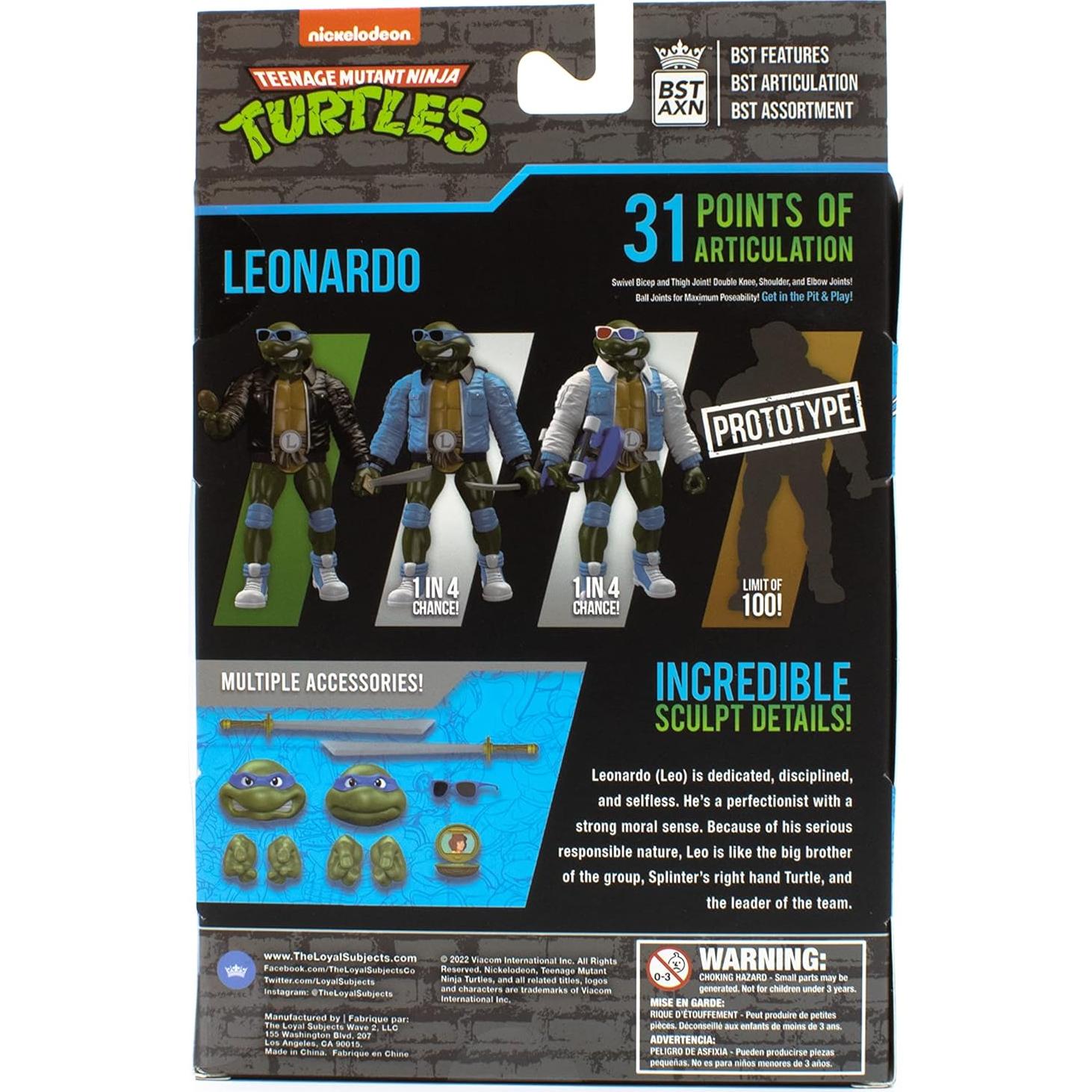 Figura Leonardo BST AXN 12,7 cm Tortugas Ninja Calle