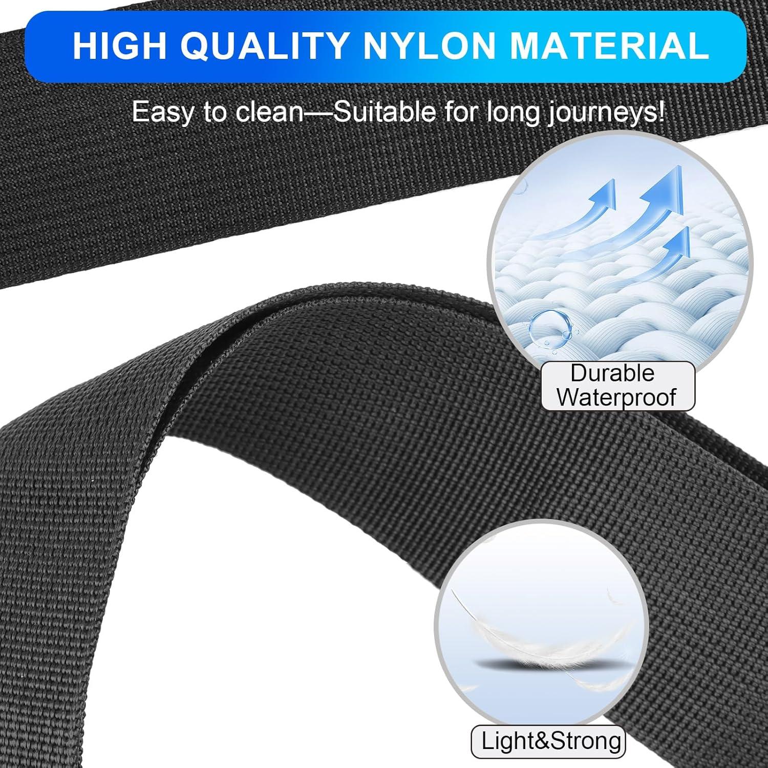 Correas para Equipaje Collwait, 4 Piezas, Ajustables, Negro