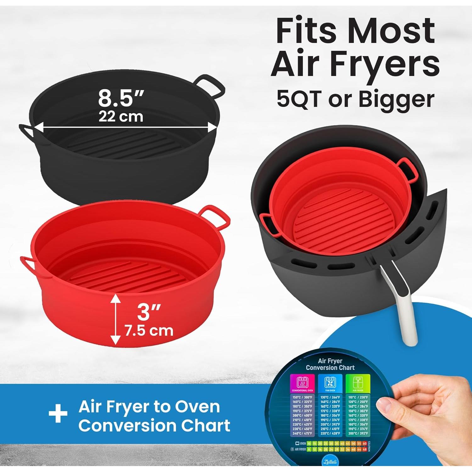 Forros de Silicona Reutilizables Lotteli para Freidora de Aire 5QT