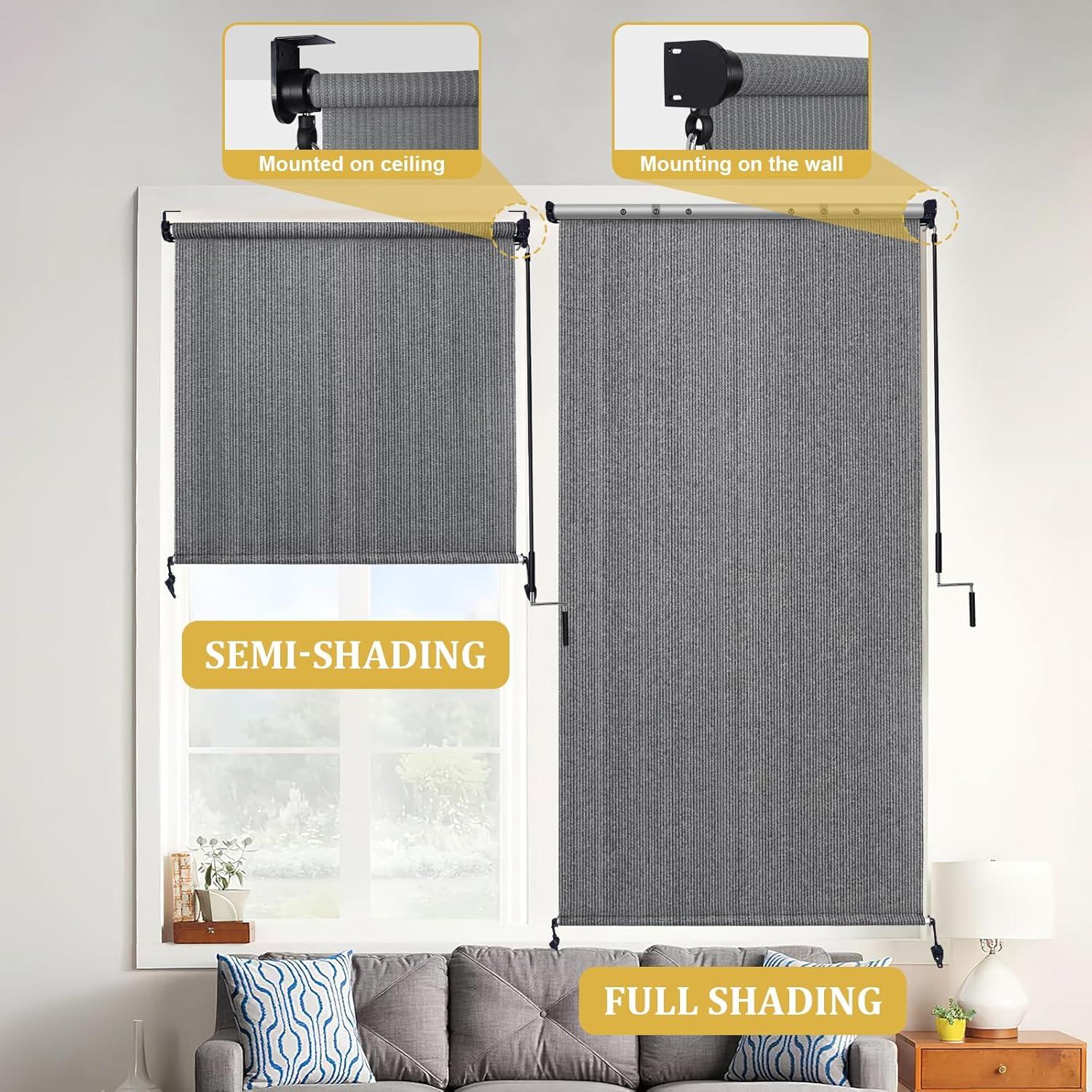 Persiana Enrollable Sombra y Más 91x183cm Gris UV 90%