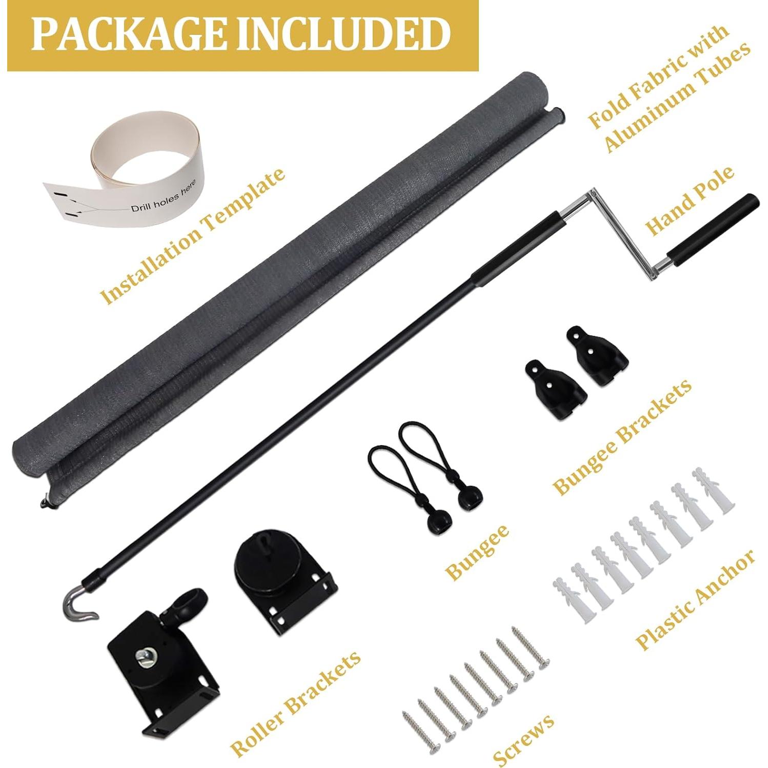 Persiana Enrollable Sombra y Más 91x183cm Gris UV 90%