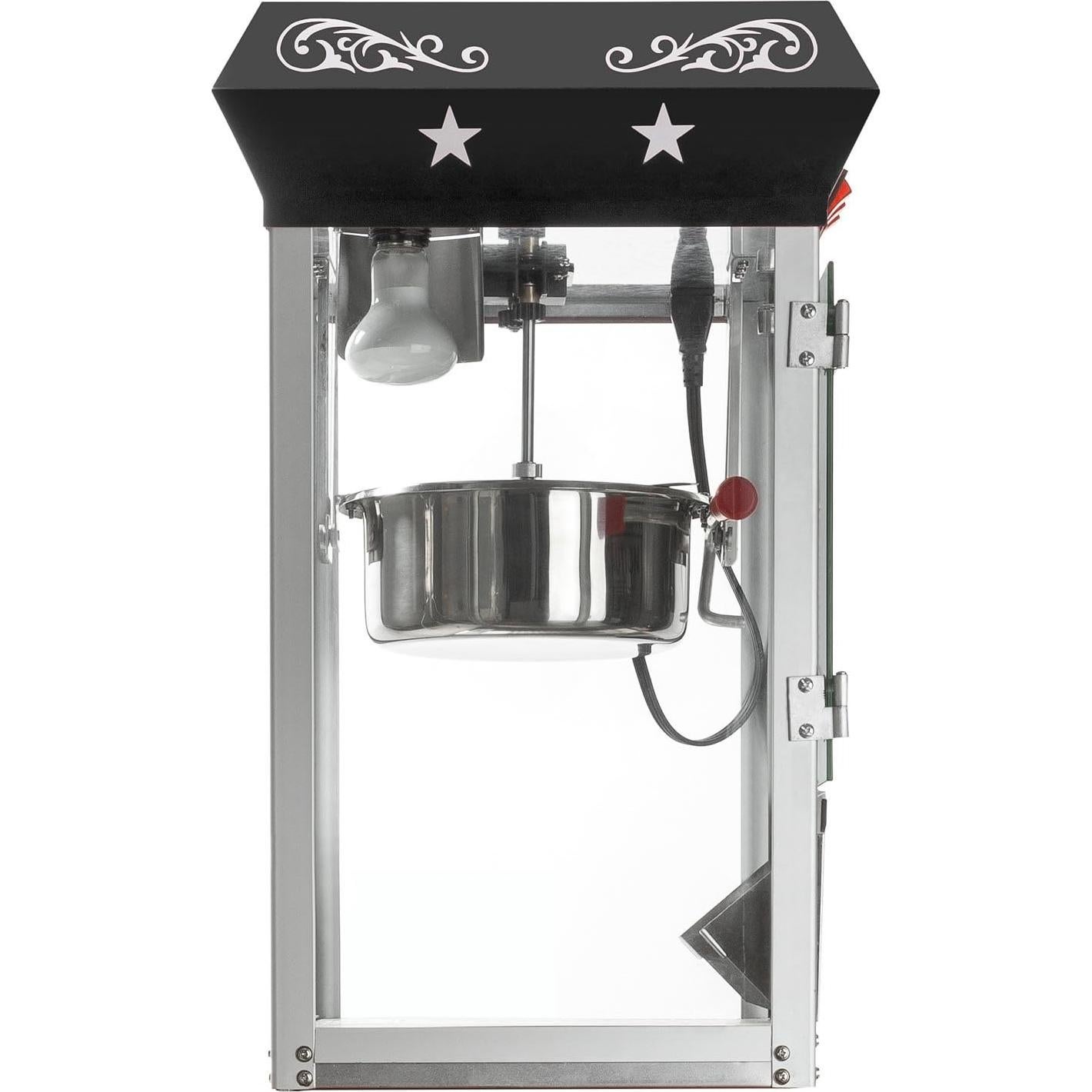 Máquina de Palomitas Olde Midway 10 Onzas Negra - Estilo Retro