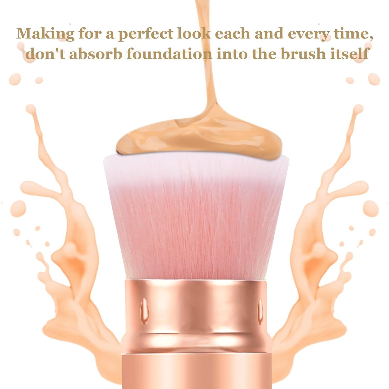 Brocha de Maquillaje Retráctil Falliny Kabuki Portátil 10.39cm