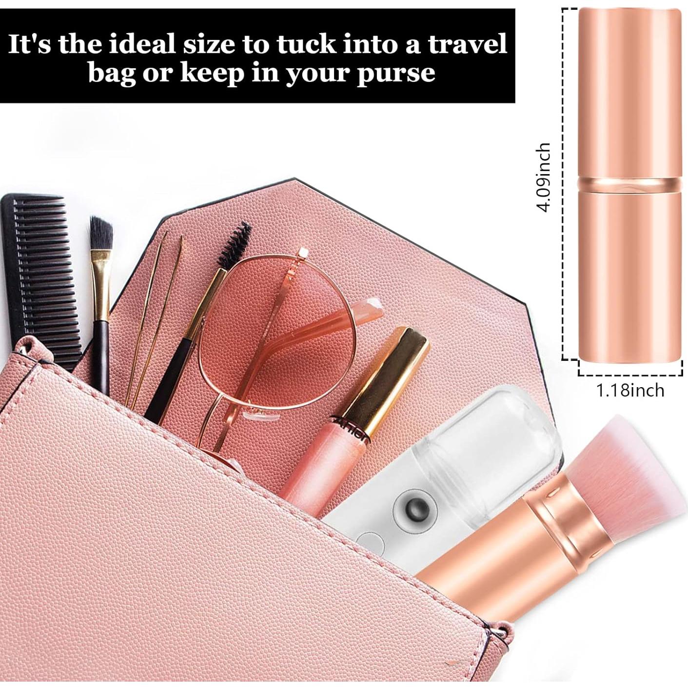 Brocha de Maquillaje Retráctil Falliny Kabuki Portátil 10.39cm