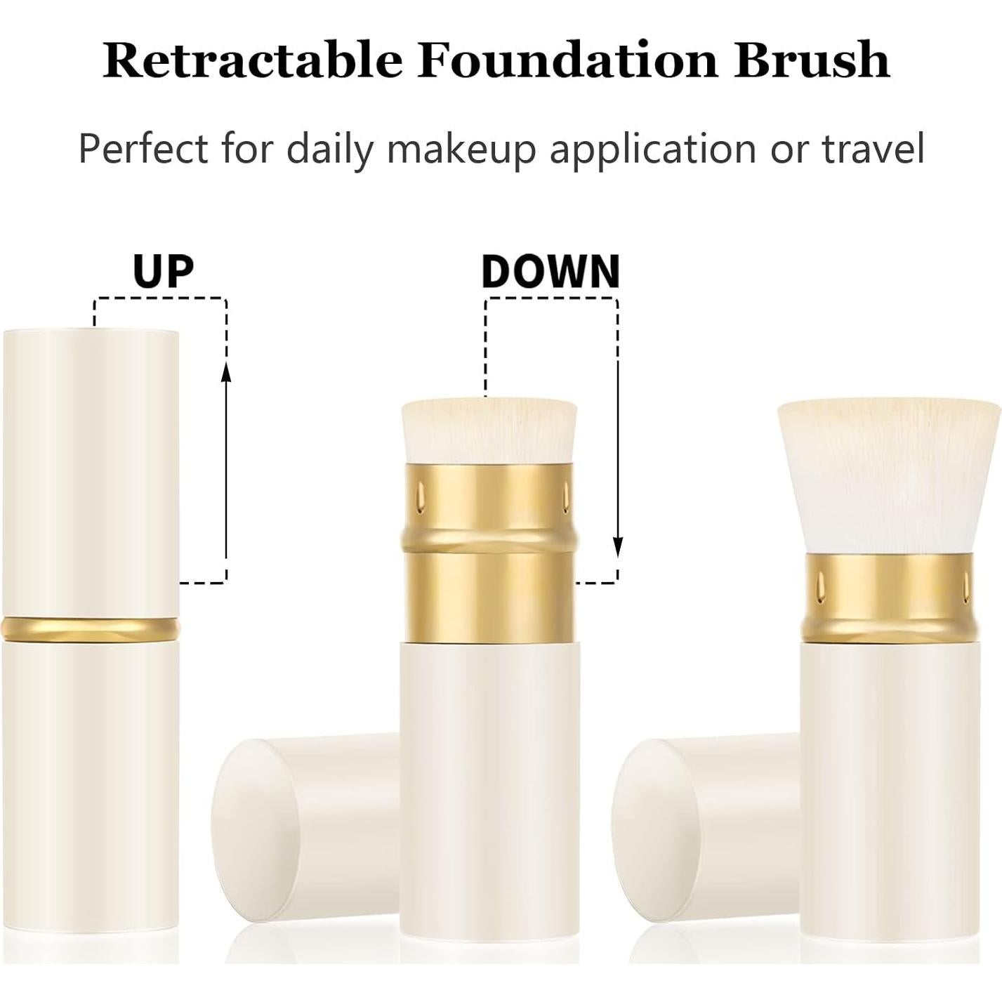 Brocha de Maquillaje Retráctil Falliny Kabuki 8.79cm - Portátil