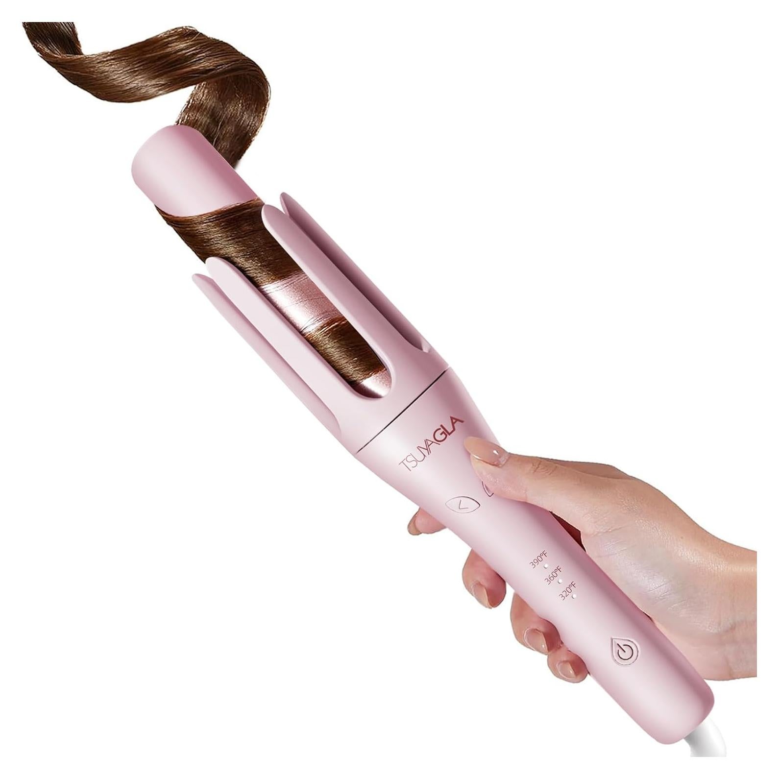 Automatic Curling Iron,1 1/4 Hair Curler with 3 Temperatures, 10S Fast Heating, 2-Way Rotation, 30 Min Auto Shut-Off, 25 Million Ionic, Anti-Scald-Tangle for Hair Styling