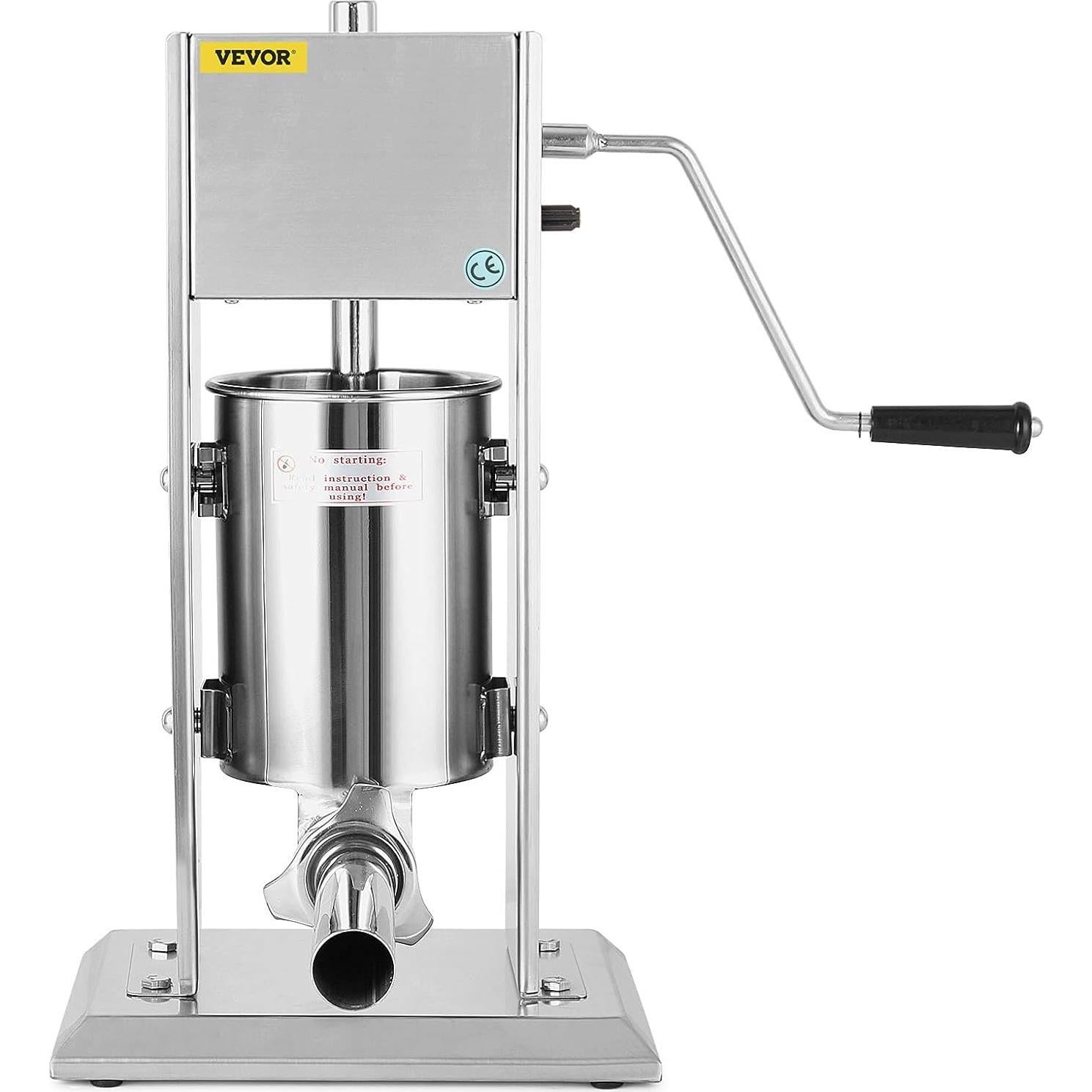 Embutidor de Salchichas Happybuy 3L Acero Inoxidable 2 Velocidades