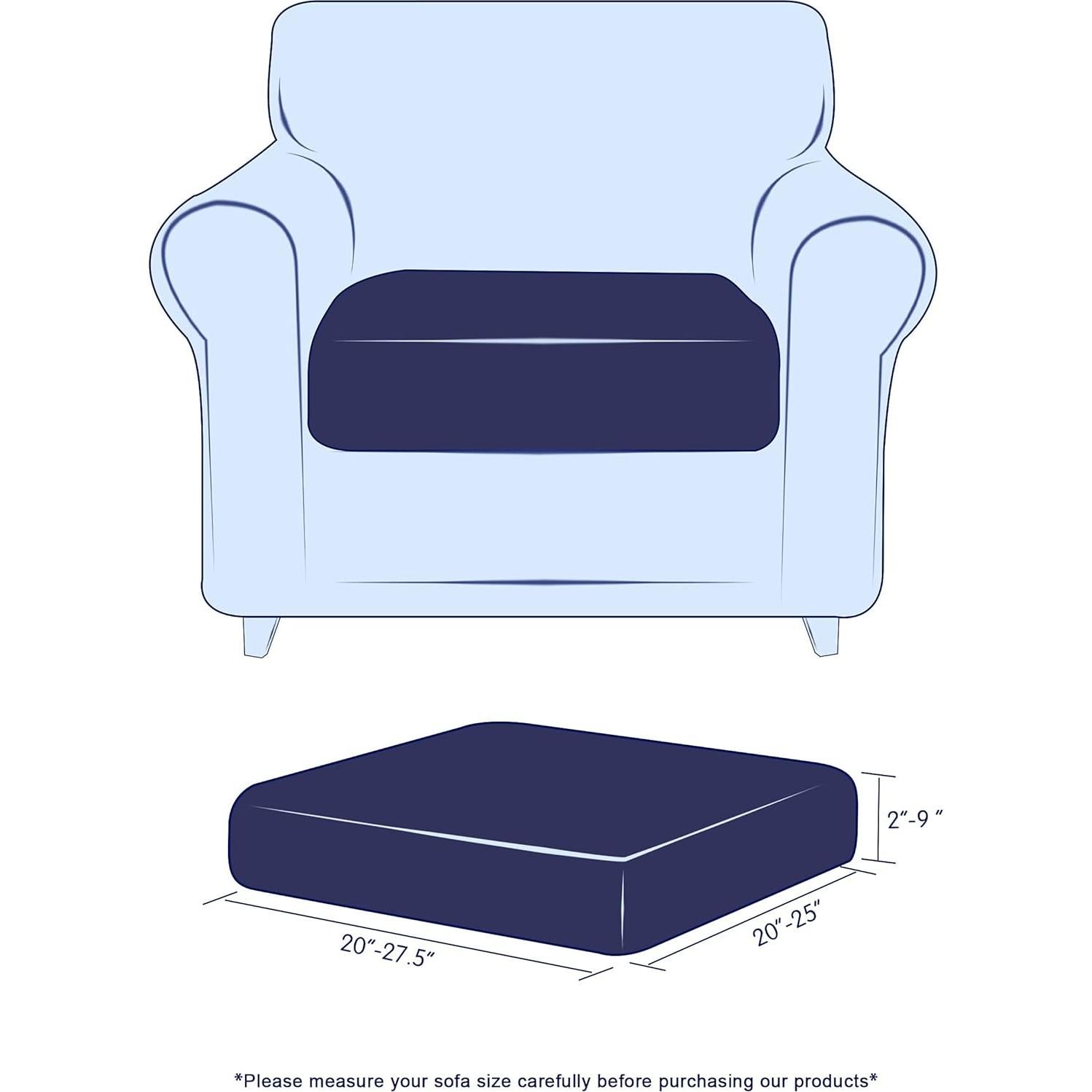 Funda de Cojín SUBRTEX Marfil Pequeña para Sofá Antideslizante
