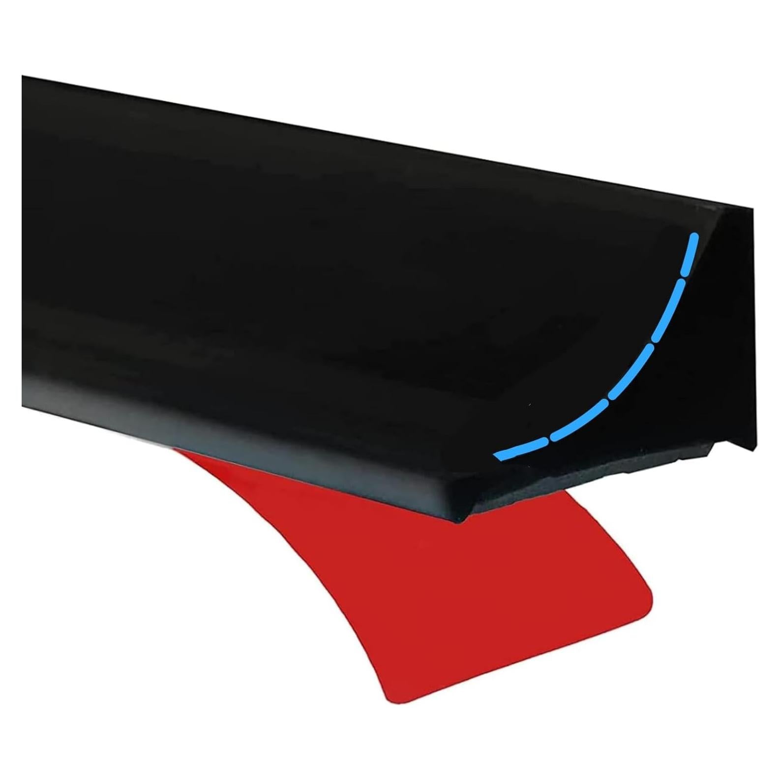 Tira de agua impermeable Farady 99 cm negra para ducha