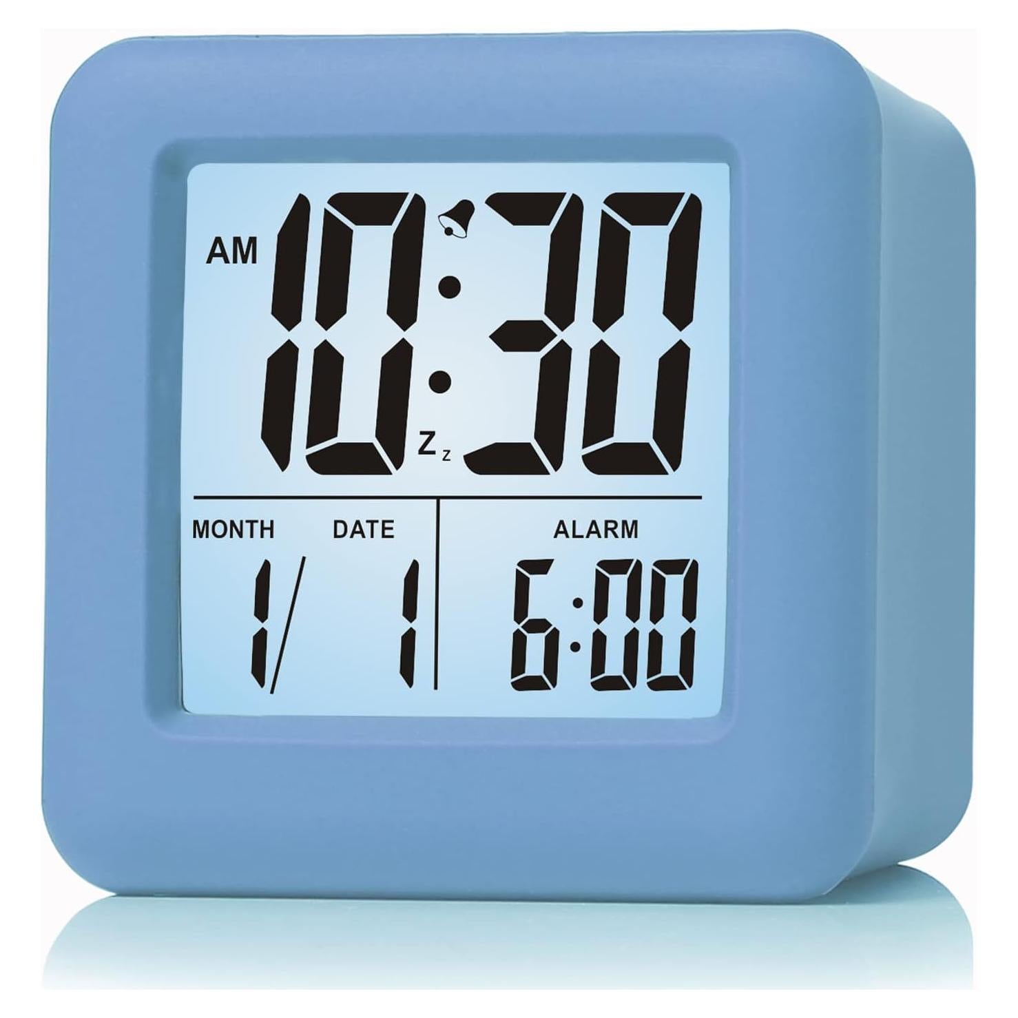 Reloj Despertador Digital Plumeet Infantil Azul Bebé 3" LCD