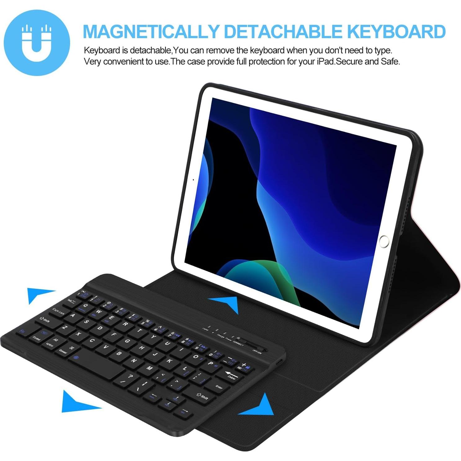Funda con Teclado Boriyuan para iPad Mini 1-5, Slim Magnética