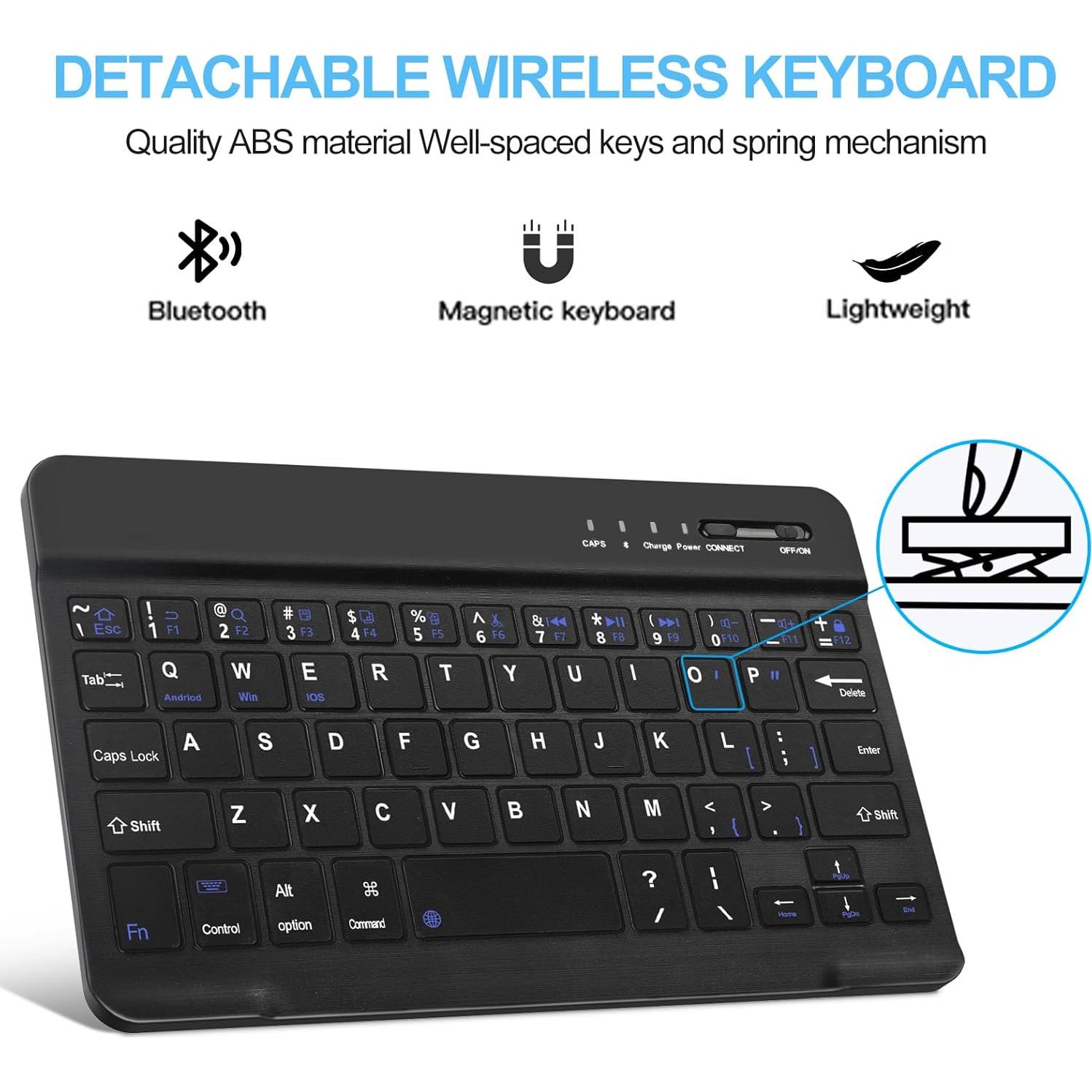 Funda con Teclado Boriyuan para iPad Mini 1-5, Slim Magnética