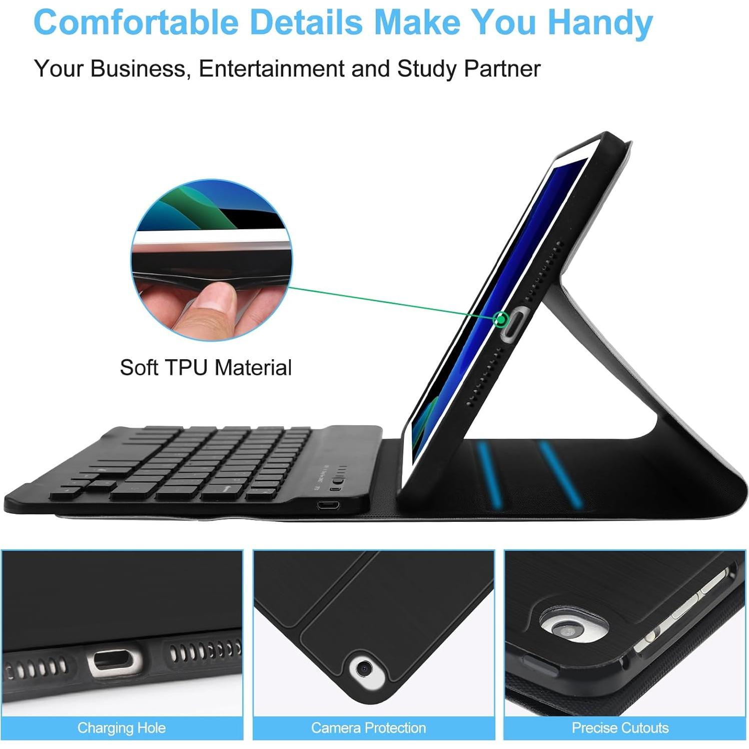 Funda con Teclado Boriyuan para iPad Mini 1-5, Slim Magnética