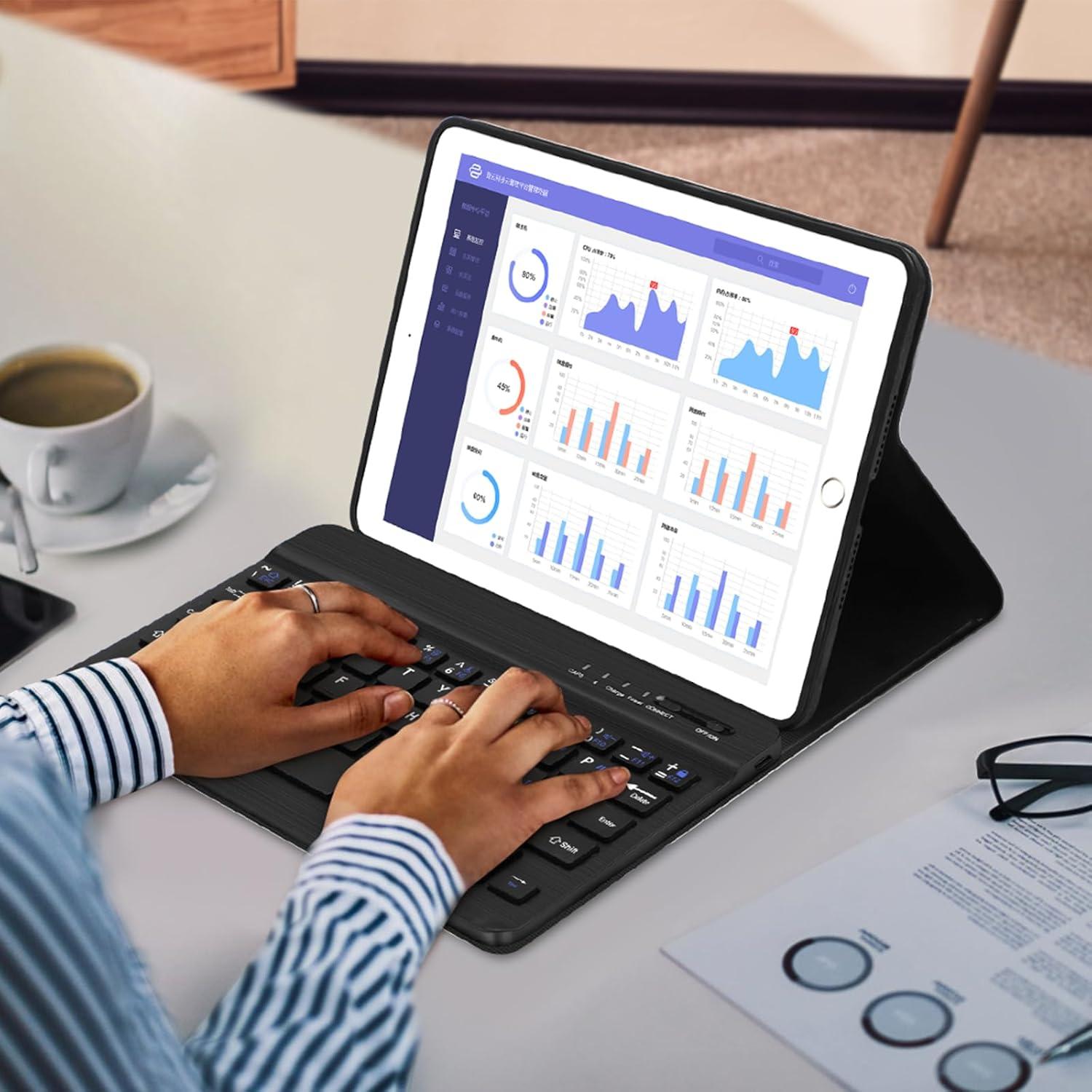 Funda con Teclado Boriyuan para iPad Mini 1-5, Slim Magnética