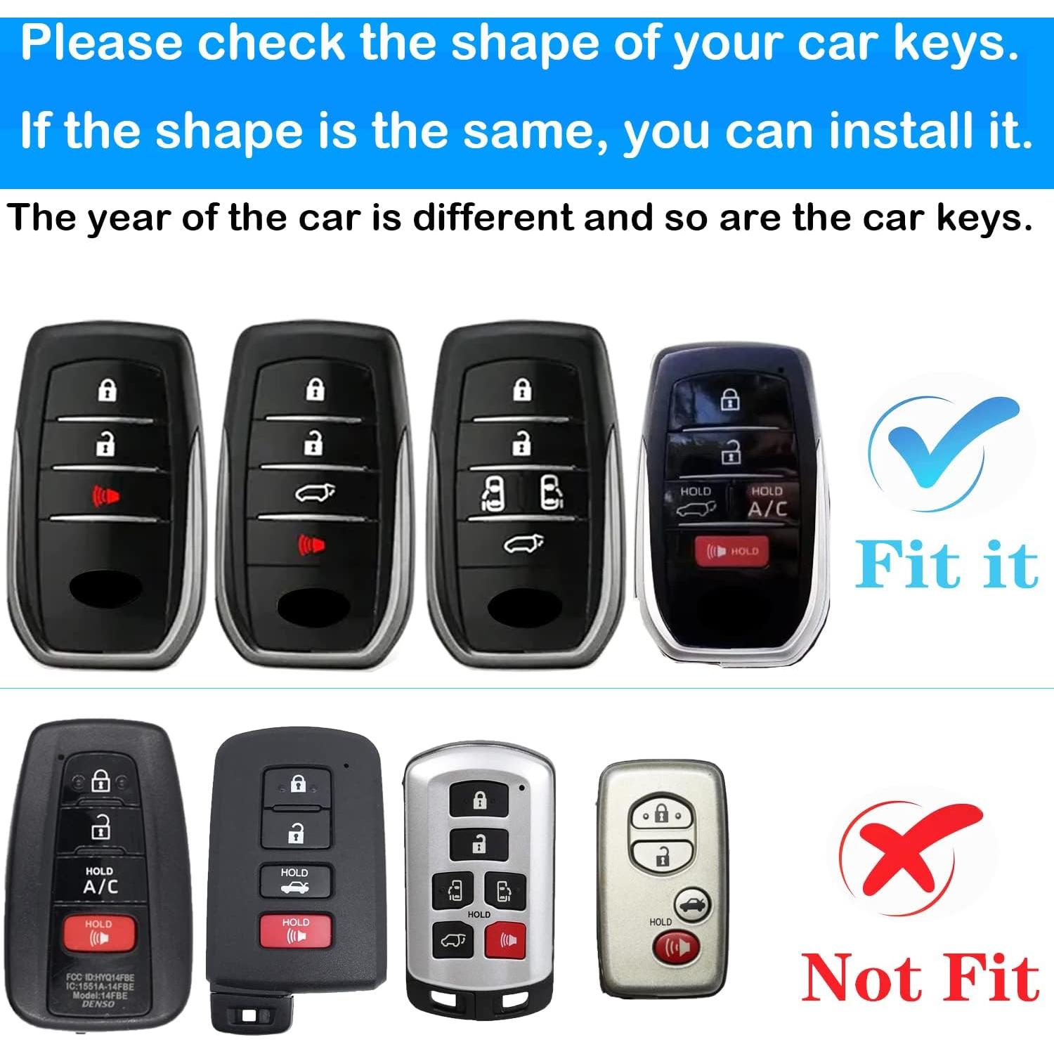 Funda para Llave de Coche Kirsnda TPU Negra 360° Compatible Toyota