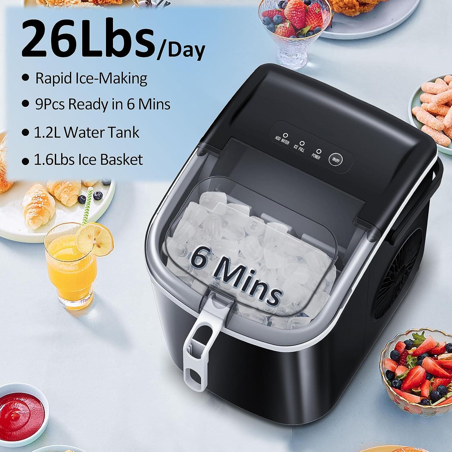 Máquina de Hielo Portátil Antarctic Star 11,79 kg/24H Negra