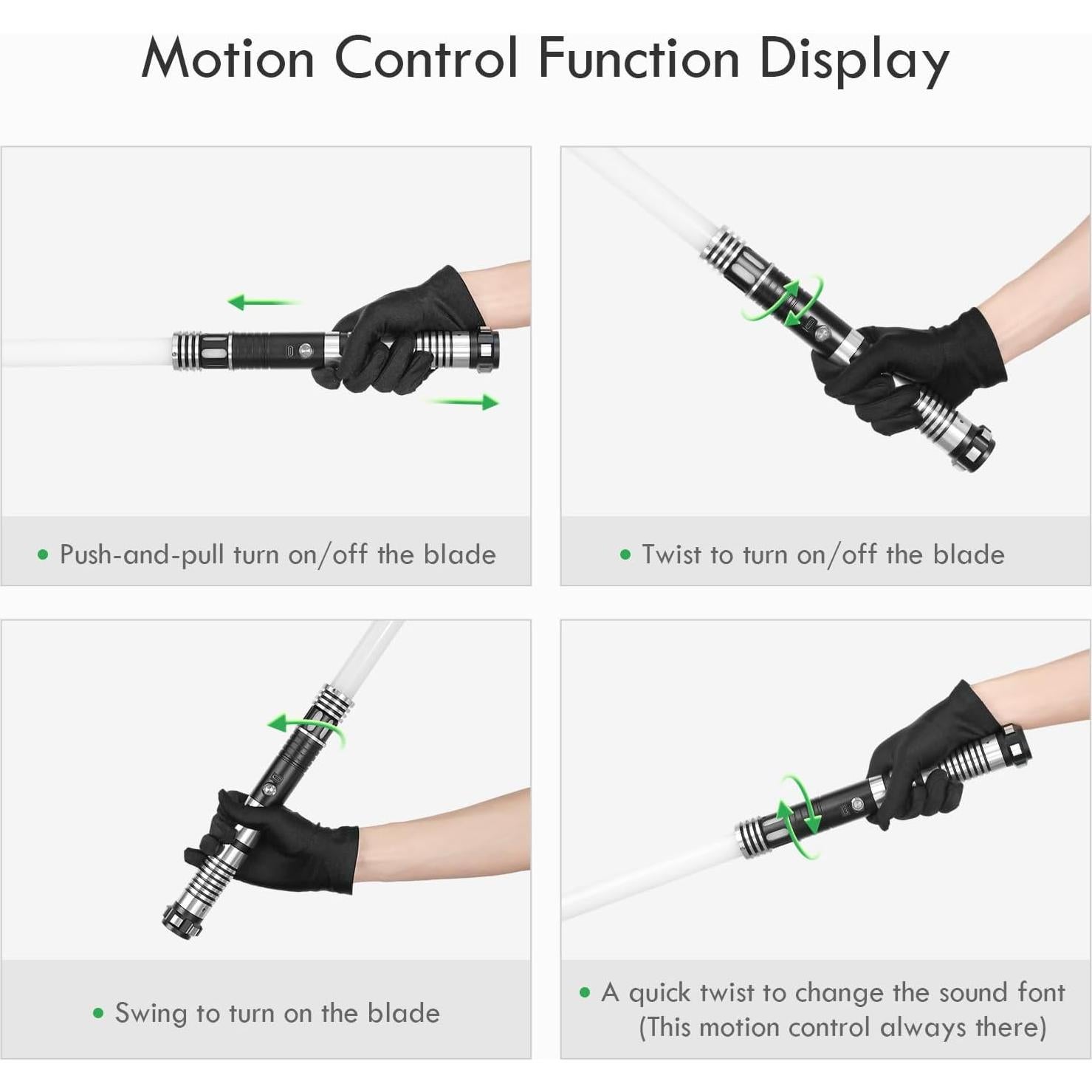Sable de Luz CUSTOM SABER 116 cm con Control de Movimiento y 16 Sonidos