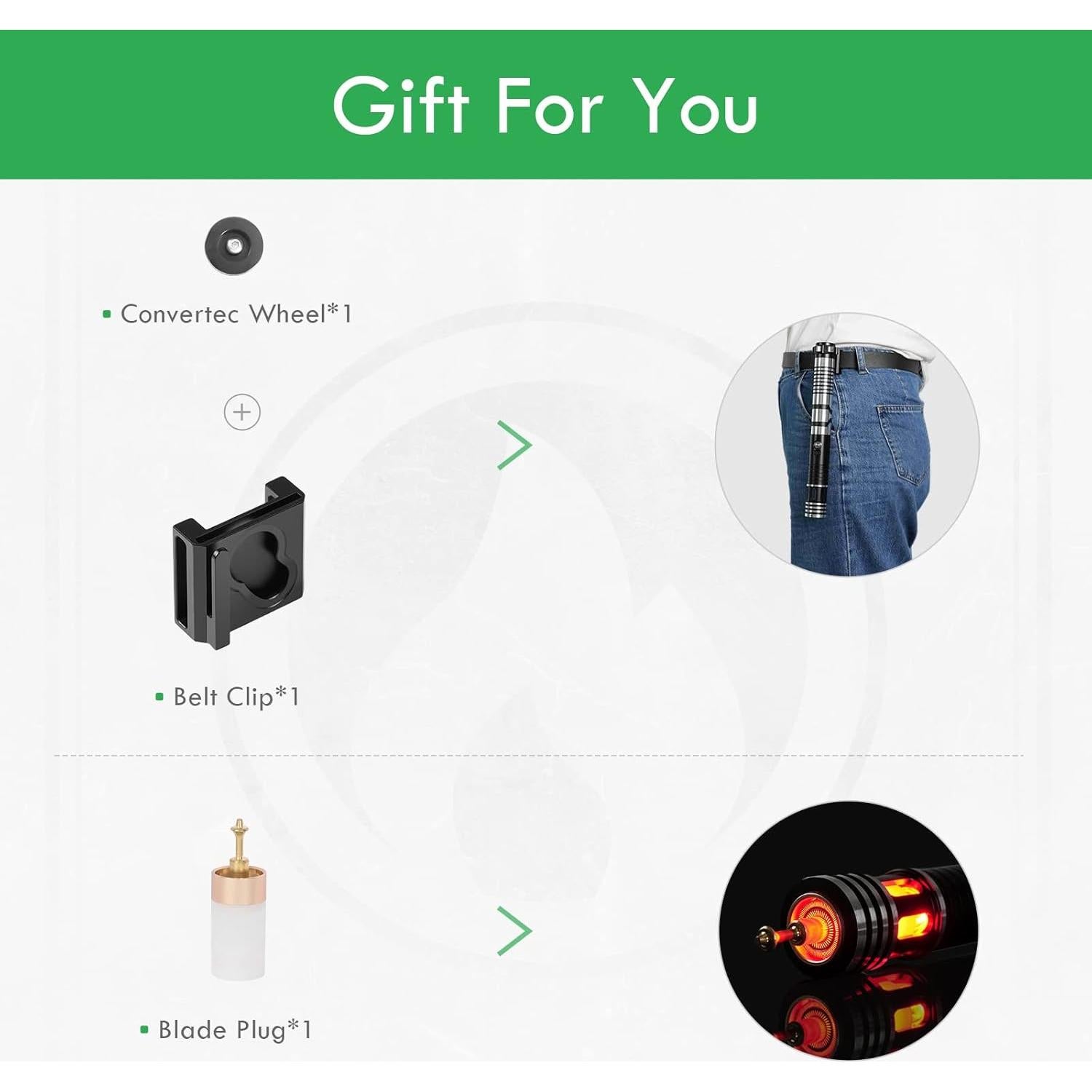 Sable de Luz CUSTOM SABER 116 cm con Control de Movimiento y 16 Sonidos