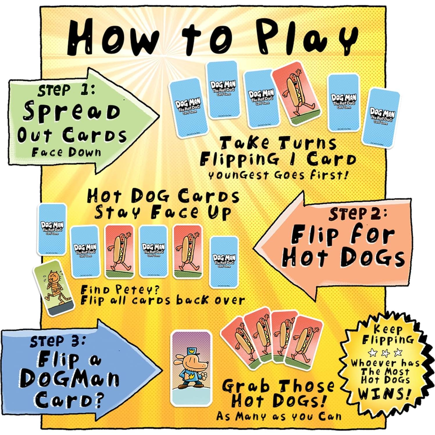 Juego de Cartas Dog Man Hot Dog - 2 a 4 Jugadores, 5+ Años