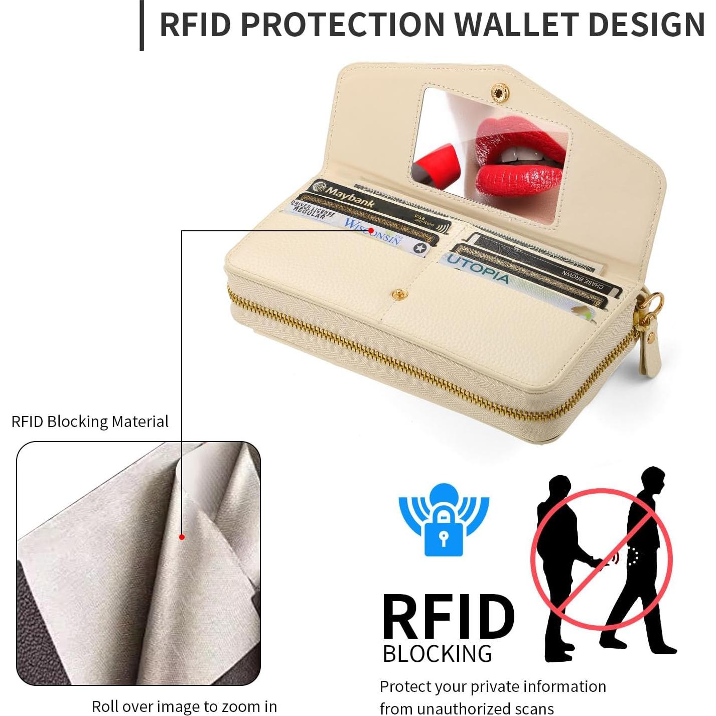 Funda Cartera Cruzada LITOU para Samsung Galaxy S25 Beige