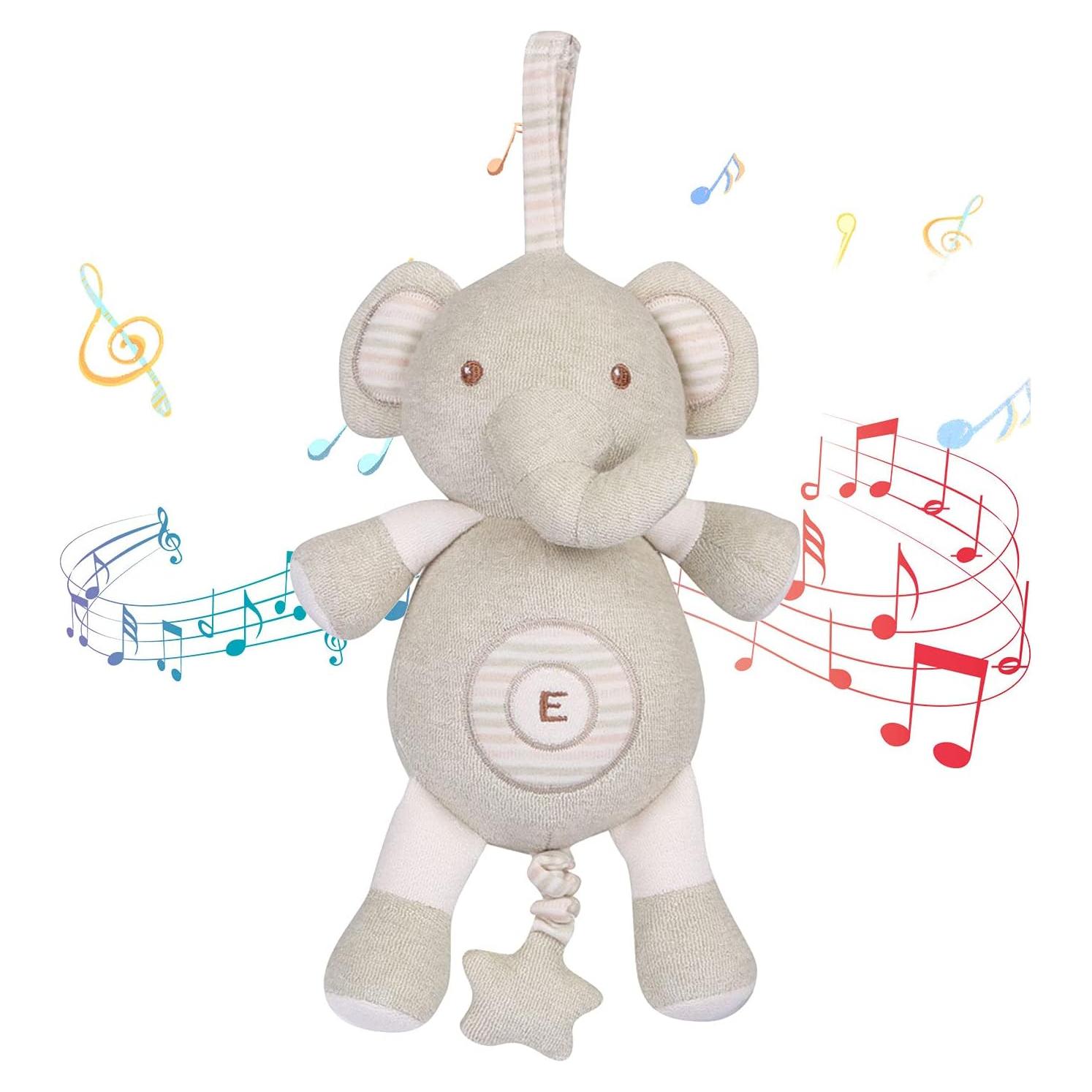 Juguete de Peluche Musical COTTONEBEB Elefante Orgánico 0-3 Años