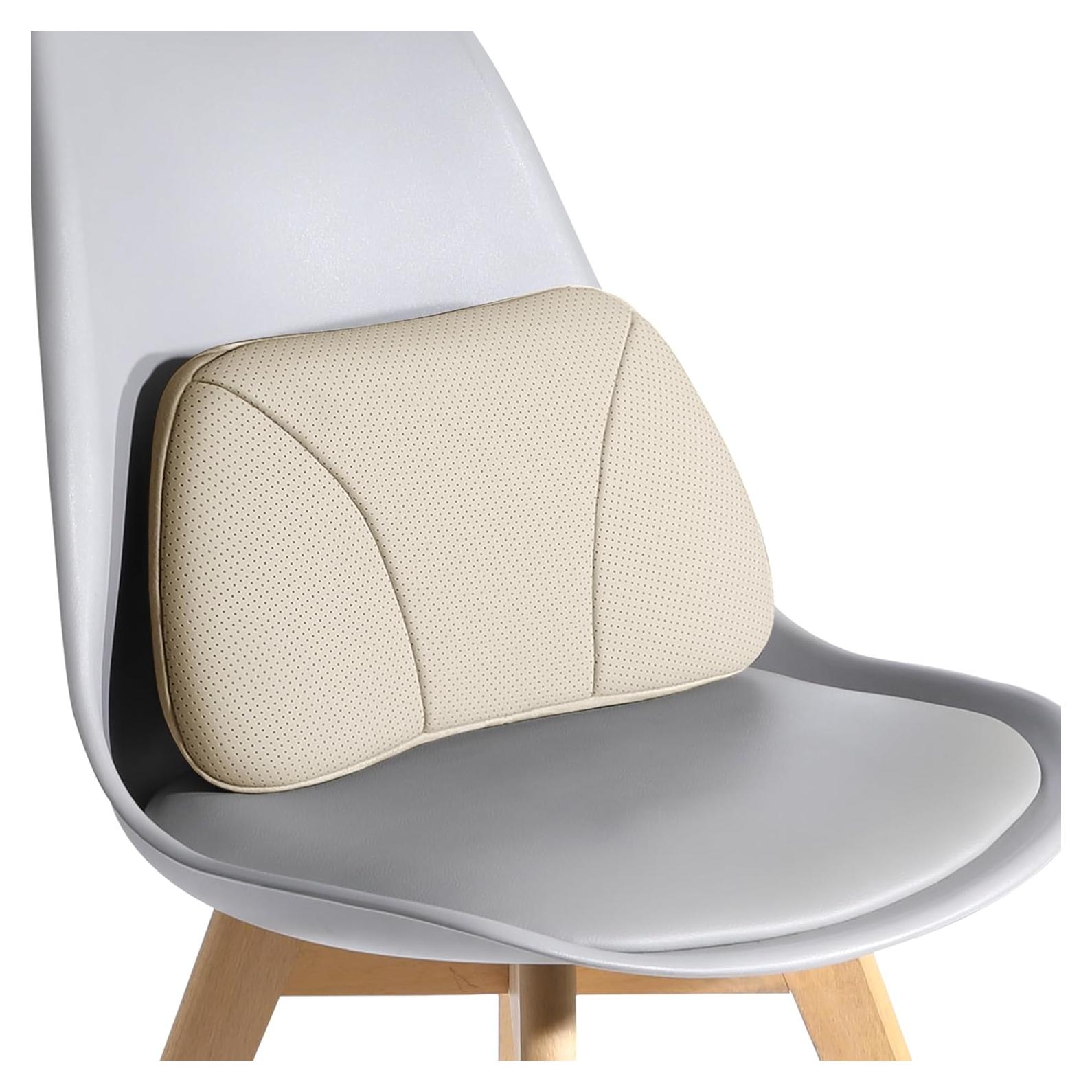 Cojín Lumbar POKSRI de Cuero de Vaca Genuino 39x22 cm