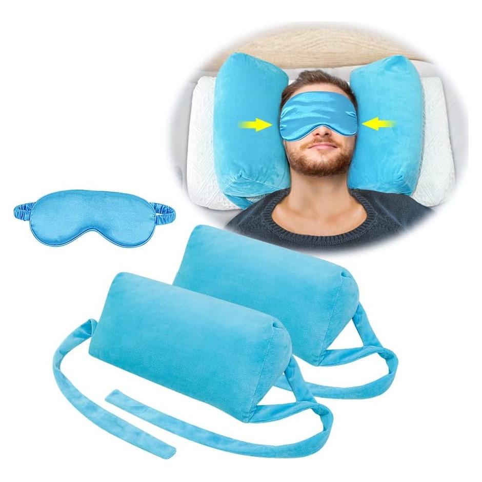 AOSSA Neck Stabilizer Pillow for Sleeping – Face Up Triangle Wedge for Head & Neck Positioning, Post Surgery Recovery & Anti-Wrinkle Back Sleep Training Pillow