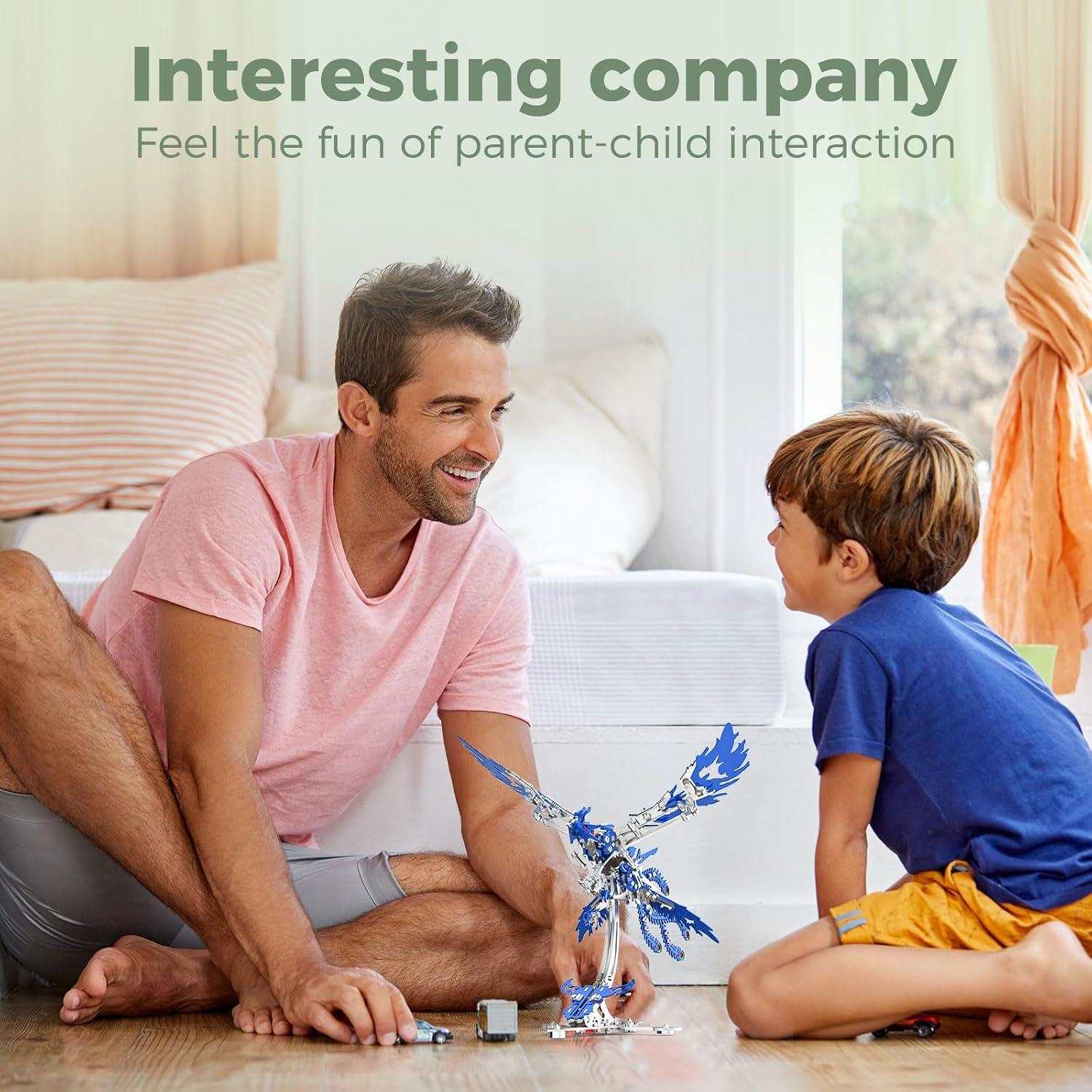 Rompecabezas Metálico 3D Fénix Ascendente LONGPIN 21x20.8x17cm