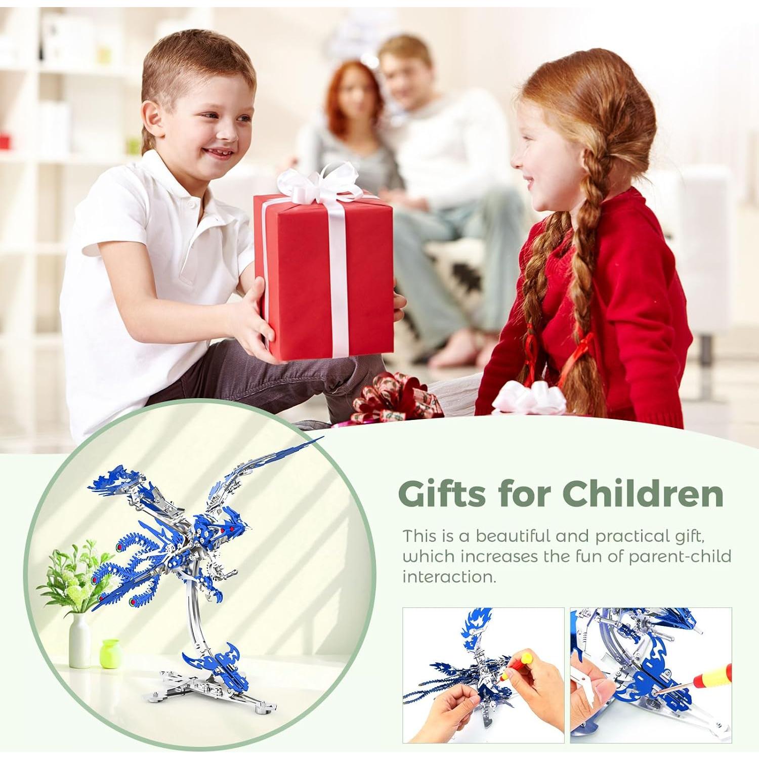 Rompecabezas Metálico 3D Fénix Ascendente LONGPIN 21x20.8x17cm