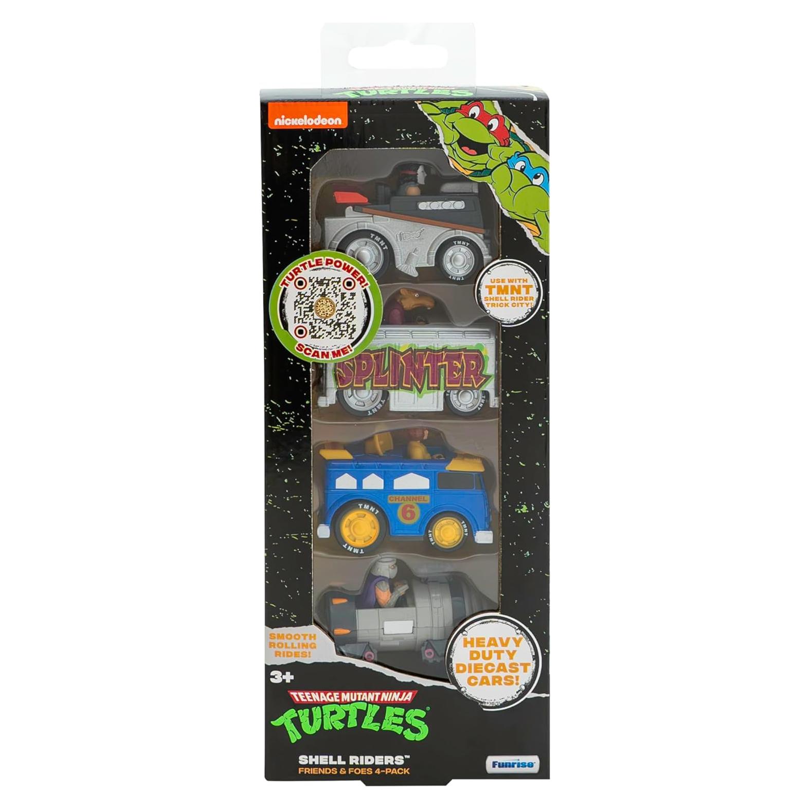 Set de Juguetes Tortugas Ninja Shell Riders 1:64 Diecast